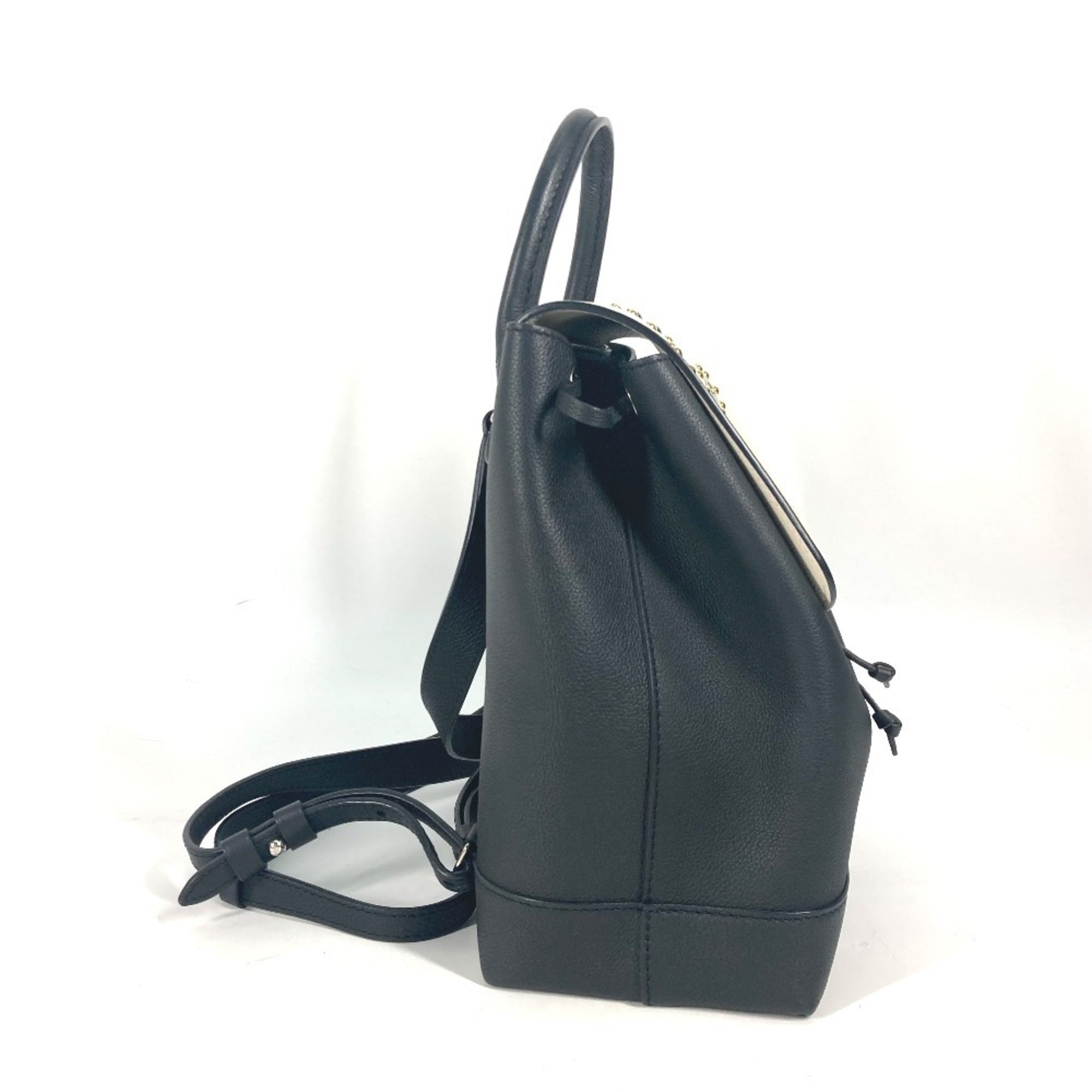 Louis Vuitton Black White Leather Backpack (Pre-Owned)