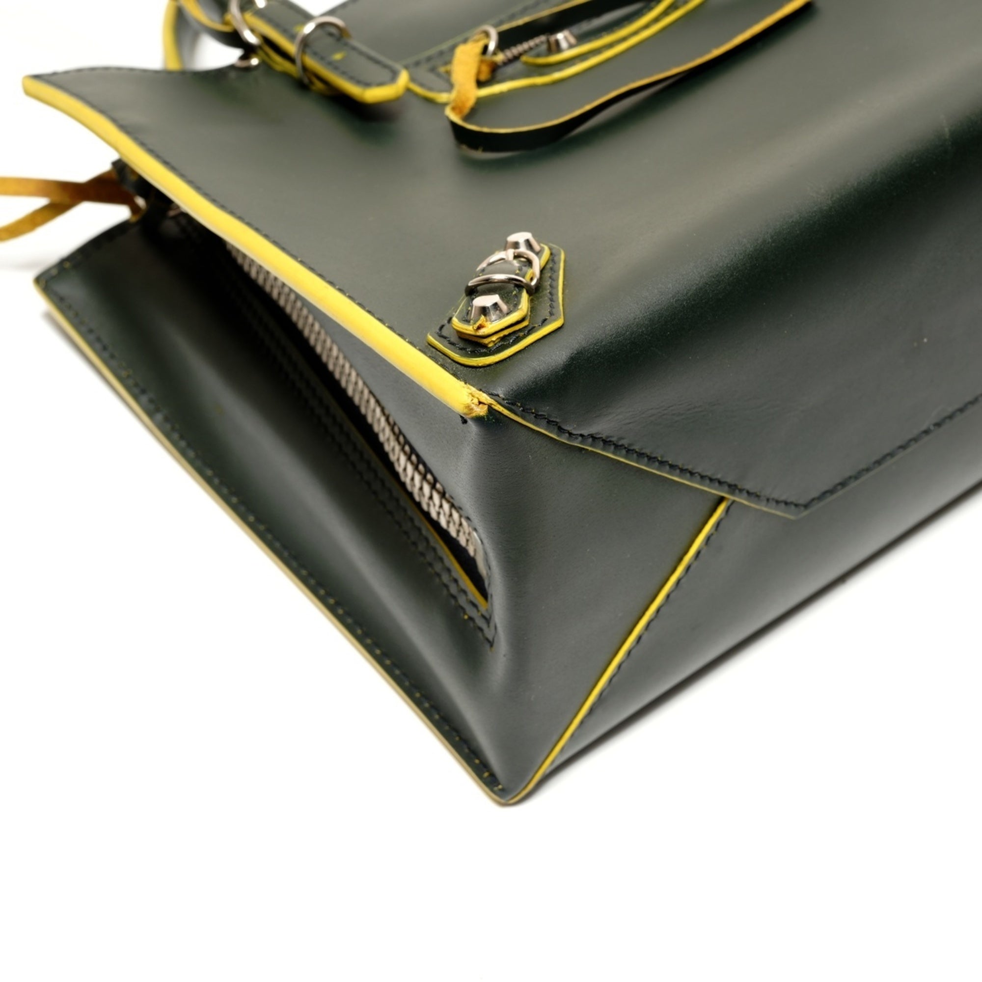 Balenciaga Green Leather Handbag (Pre-Owned)