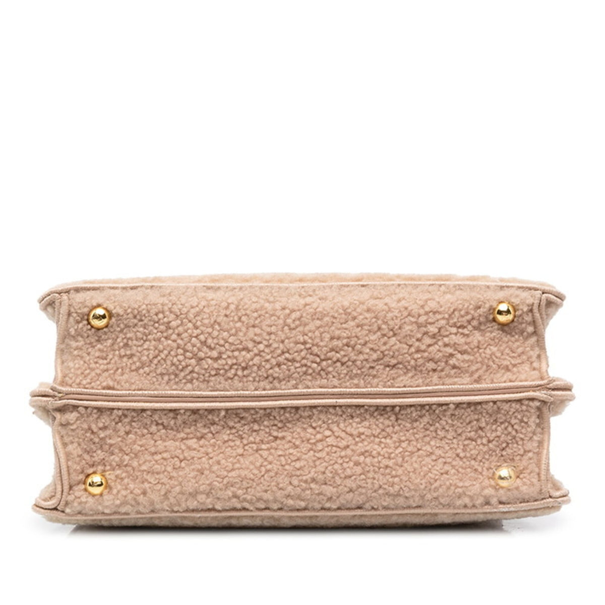 Fendi Beige Pink Leather Handbag Shoulder Bag (Pre-Owned)