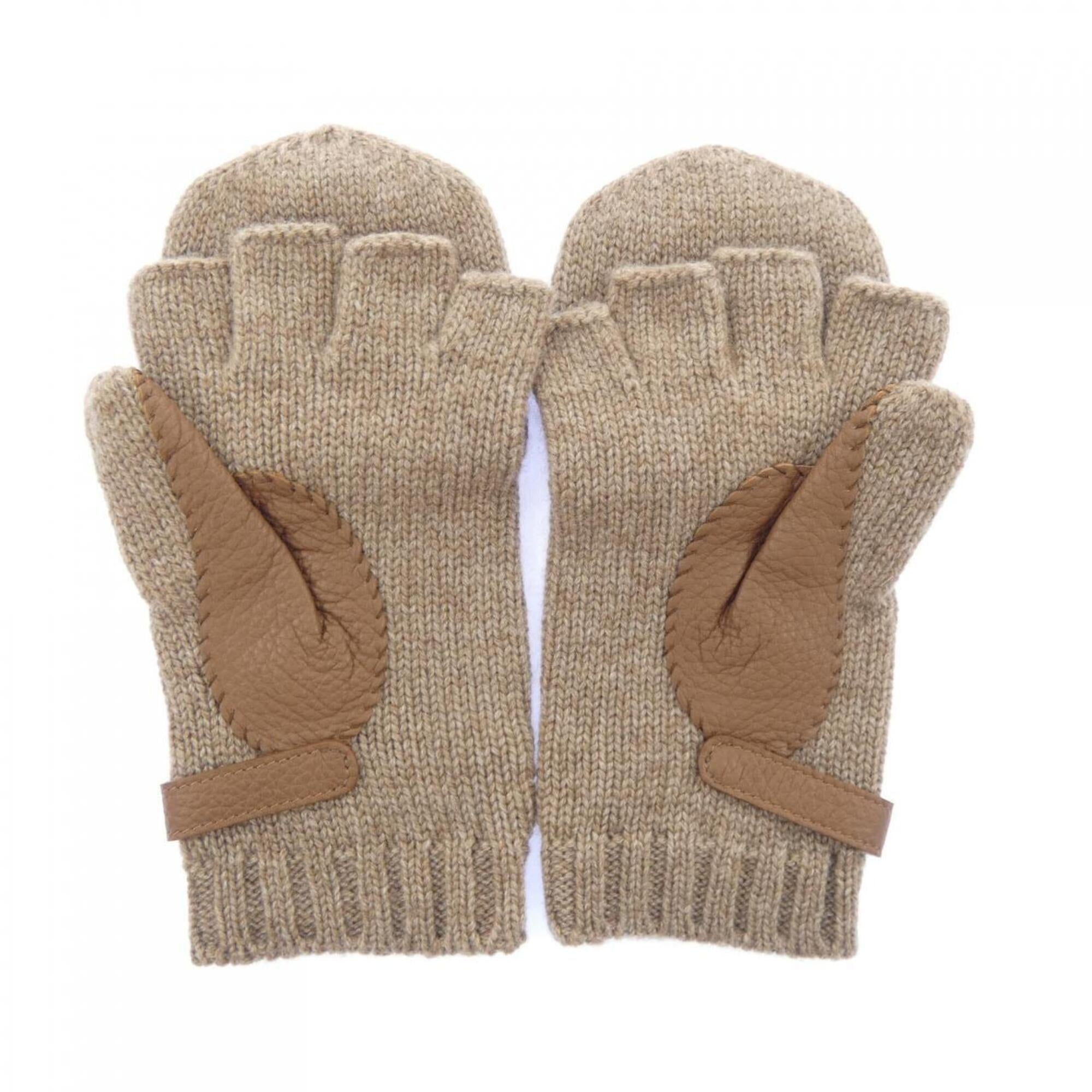 Hermes Brown Cashmere Mittens (Pre-Owned)