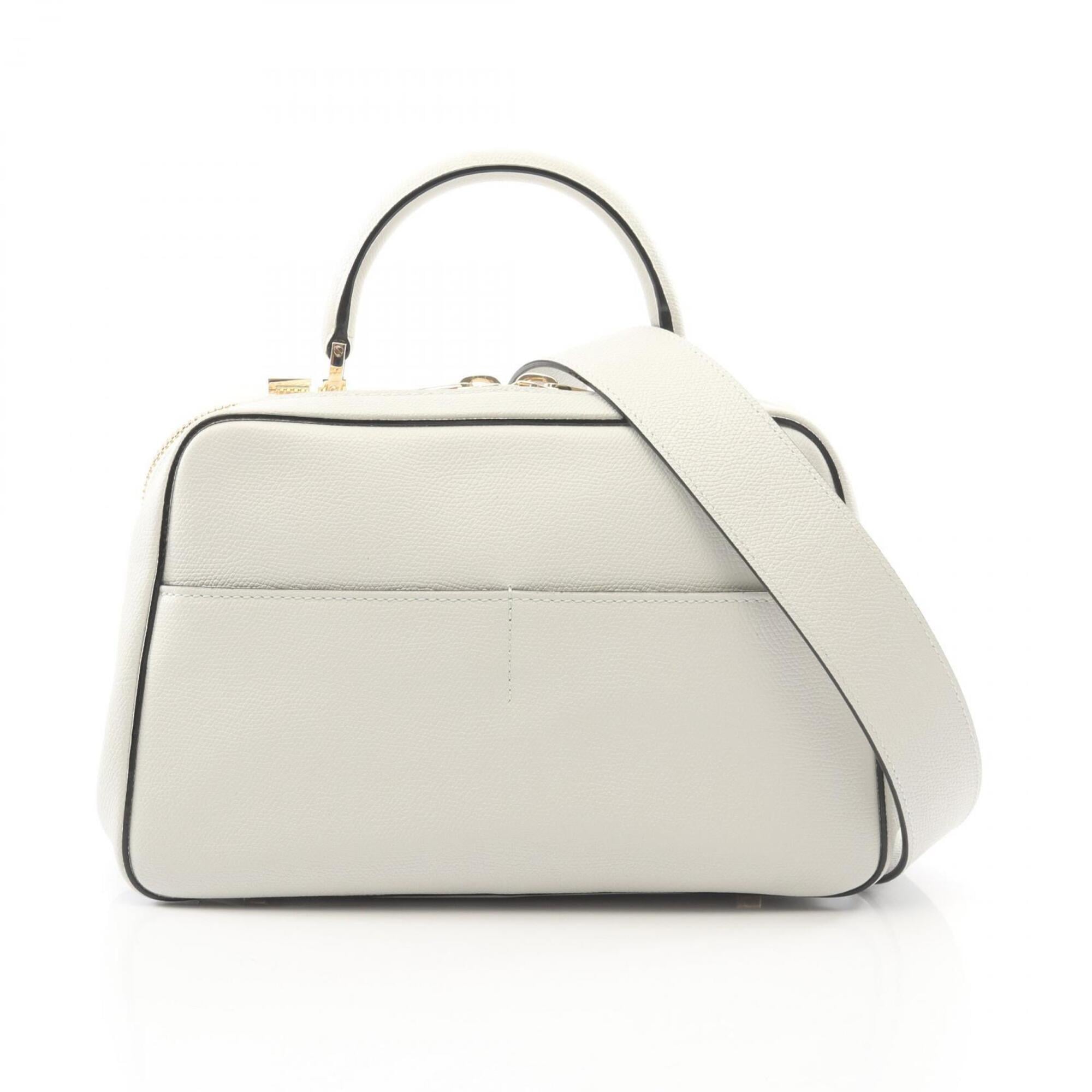 Valextra White Leather Handbag (Pre-Owned)