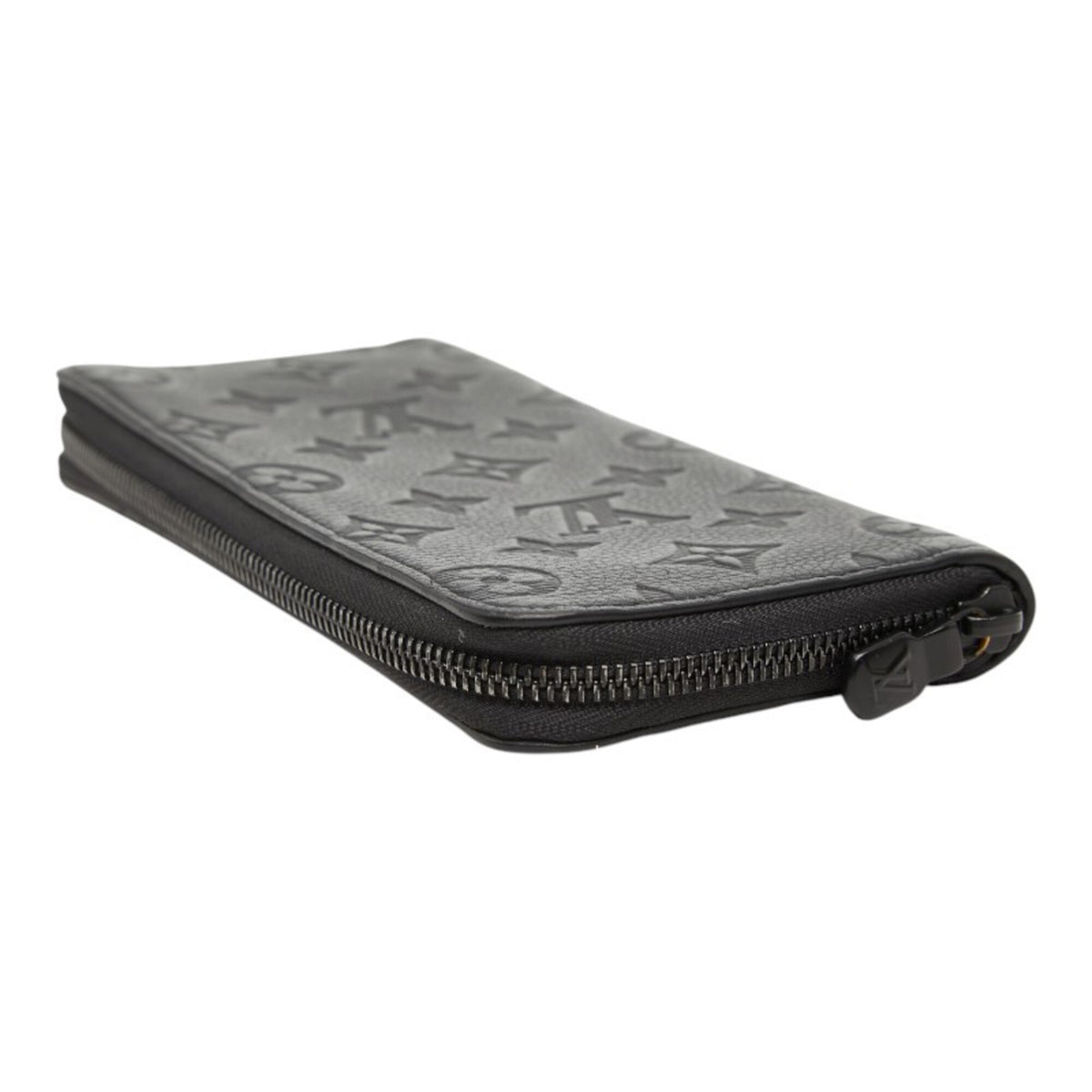 Louis Vuitton Black Leather Long Wallet (Bi-Fold) (Pre-Owned)