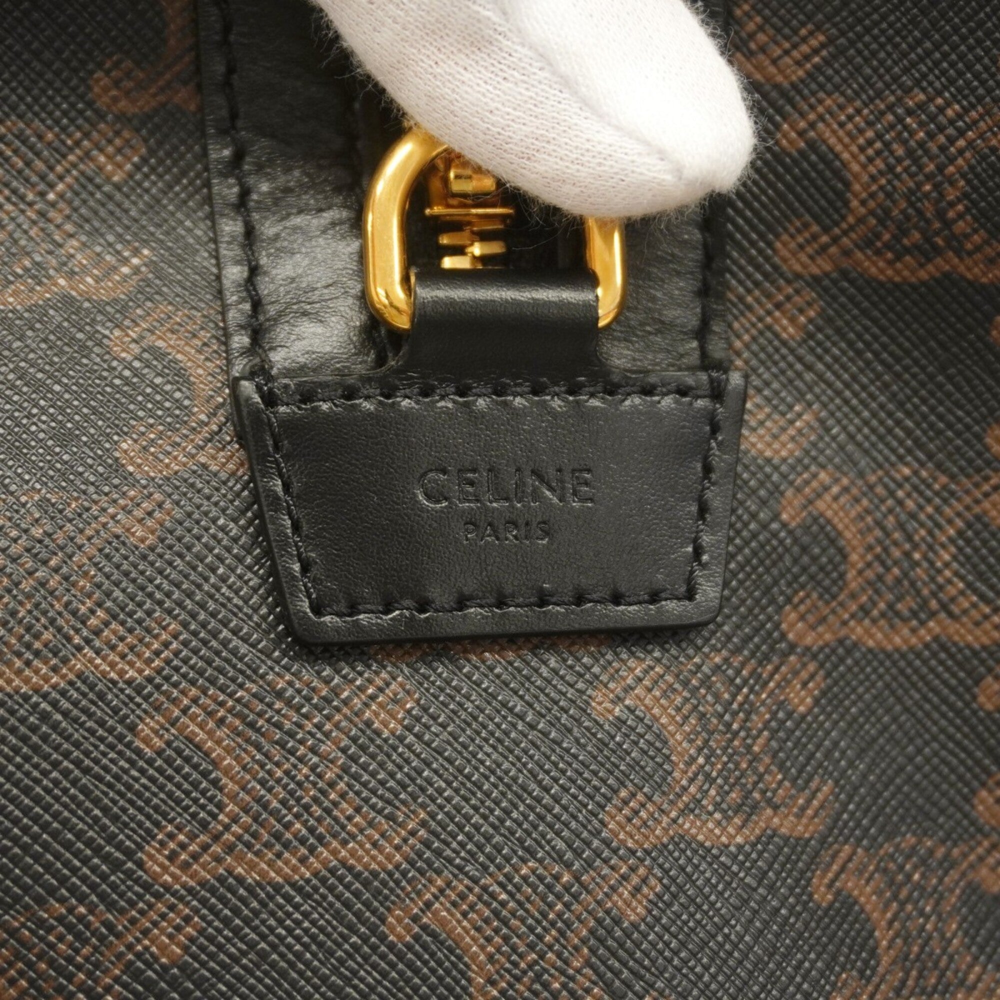 Celine Black Pvc Boston Bag (Pre-Owned)