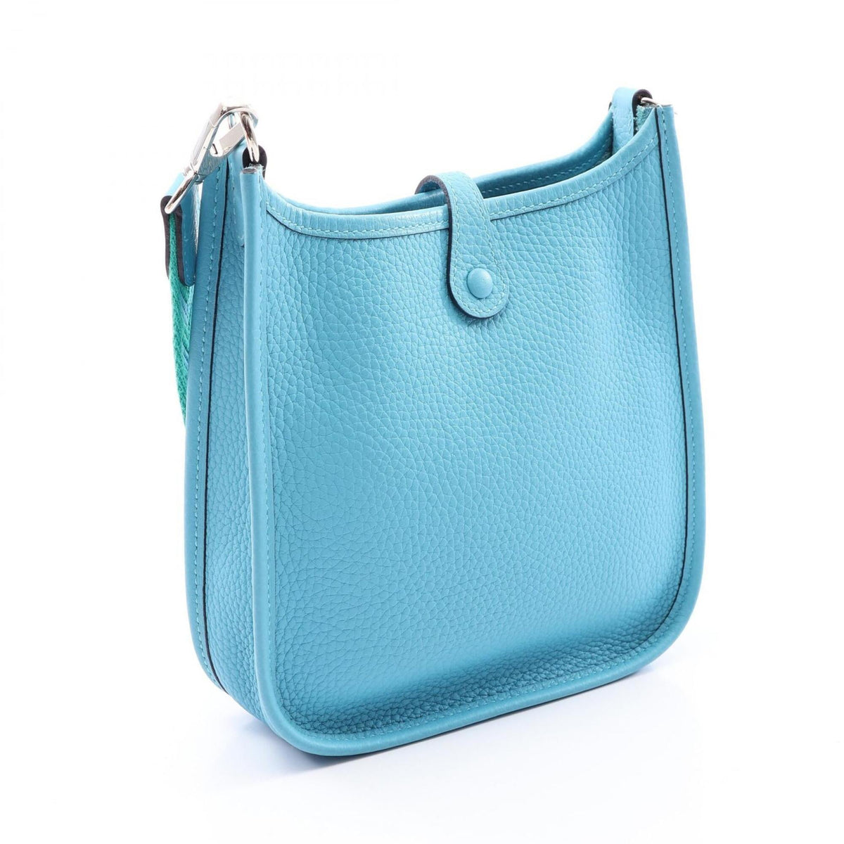 Hermes Blue Taurillon Clemence Leather Handbag Shoulder Bag (Pre-Owned)