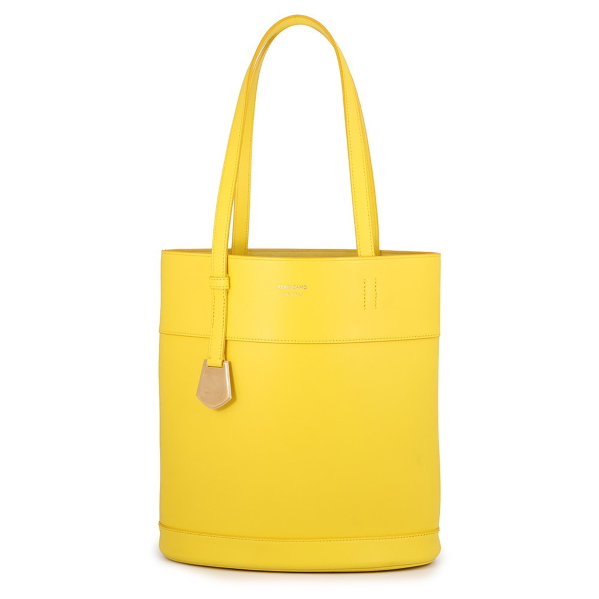 Salvatore Ferragamo Yellow Leather Tote Bag (Pre-Owned)
