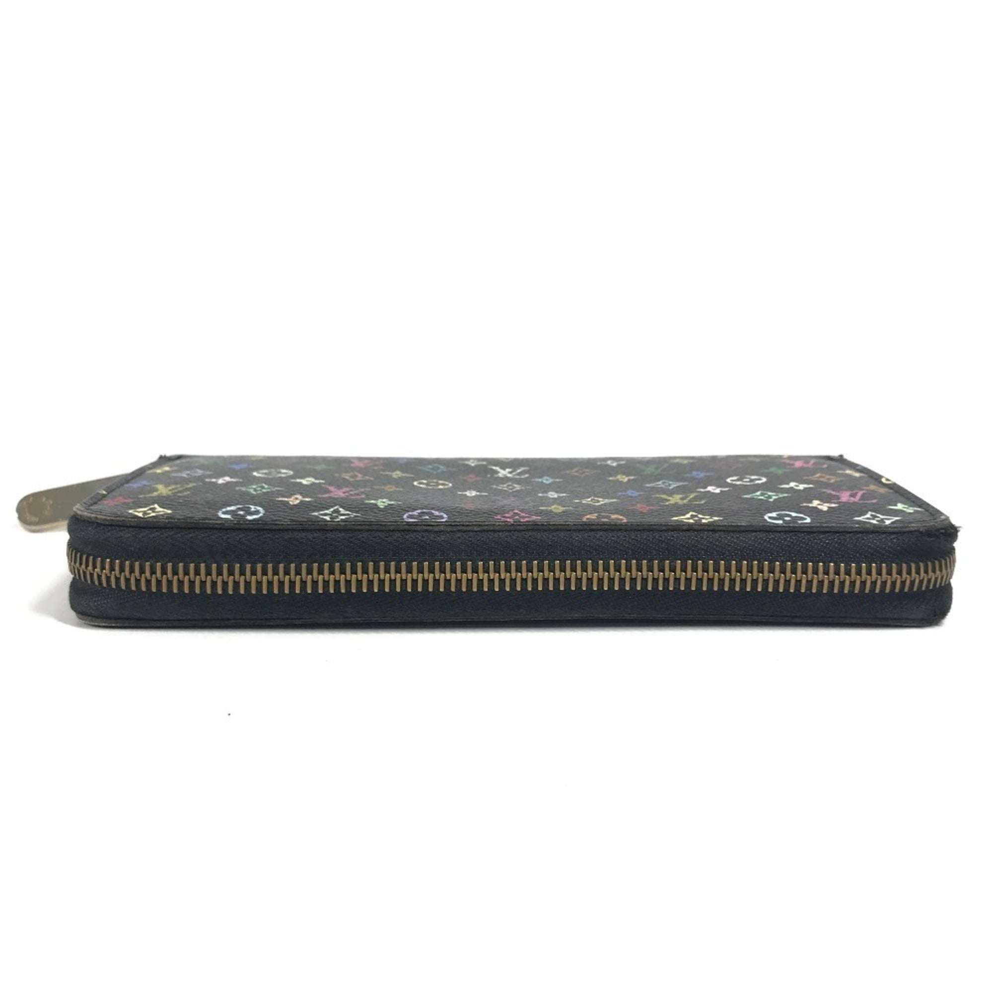 Louis Vuitton Black Multi-Color Noir Monogram Multicolore Canvas Long Wallet (Bi-Fold) (Pre-Owned)