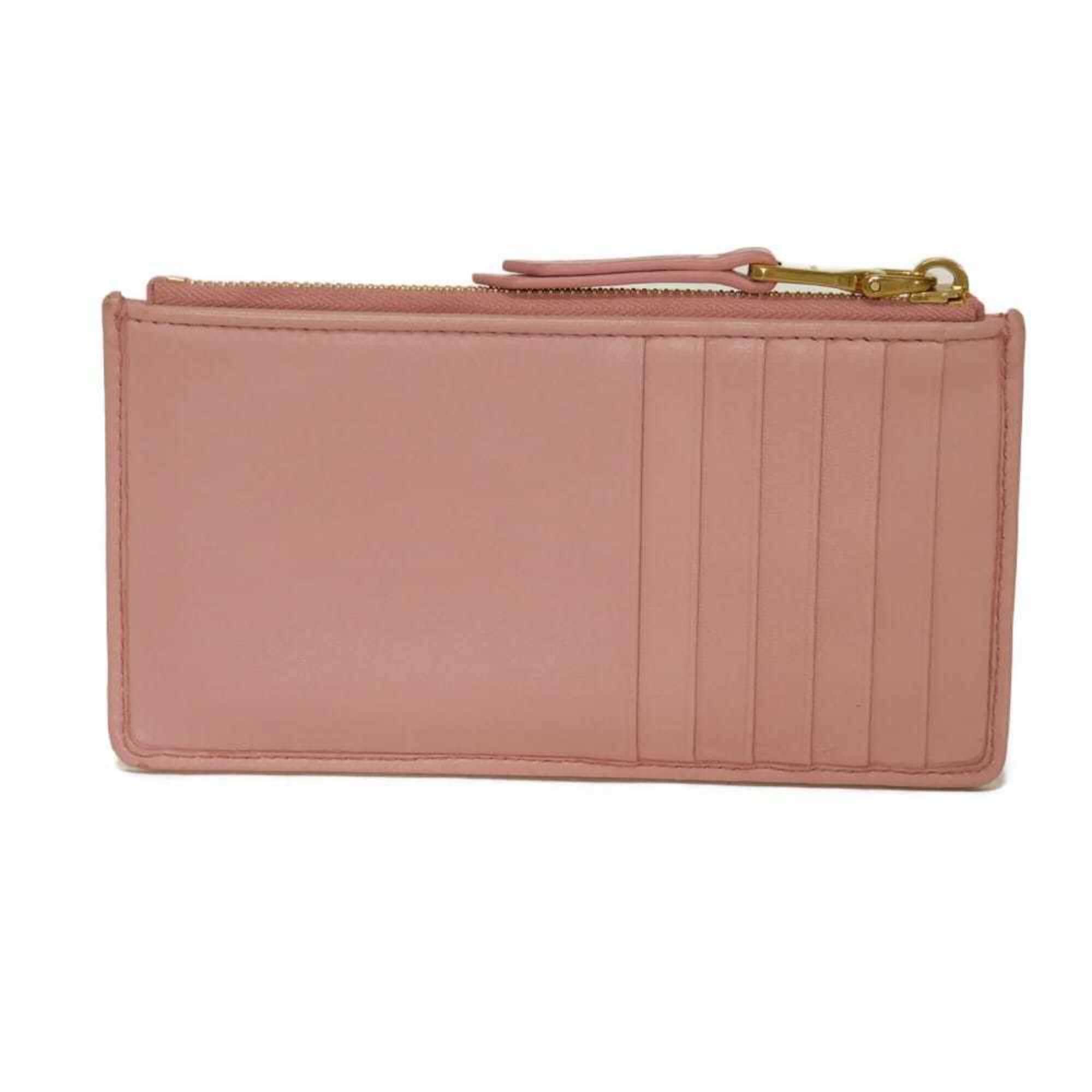 Miu Miu Pink Leather Coin Purse/Coin Case (Pre-Owned)