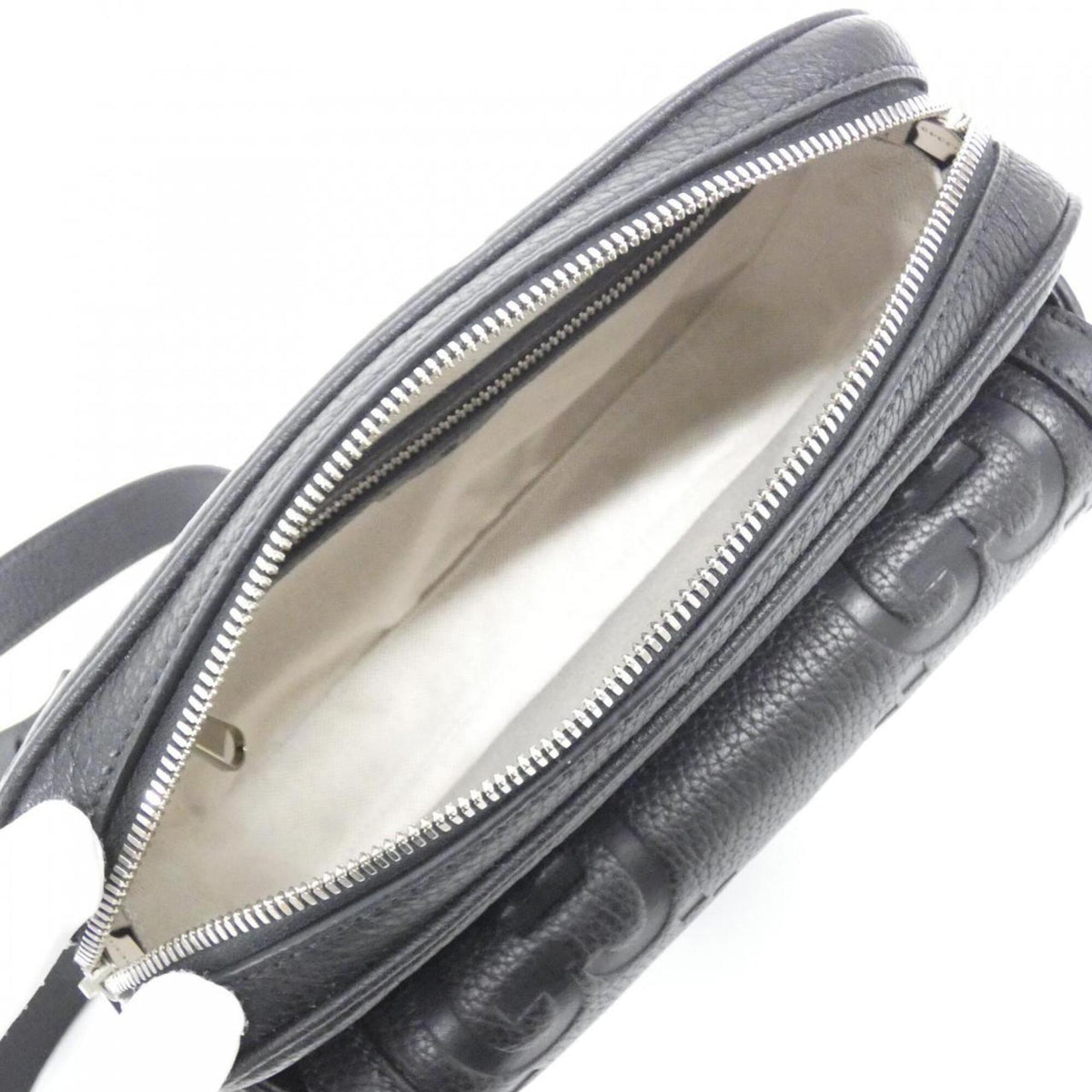 Gucci Black Gg Leather Shoulder Bag (Pre-Owned)