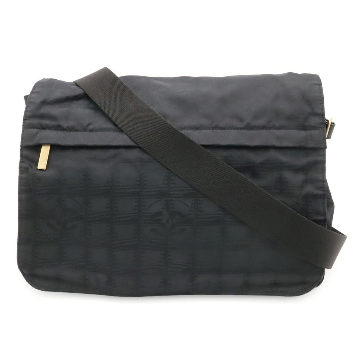 Chanel Black New Travel Line Handbag Shoulder Bag (Pre-Owned)
