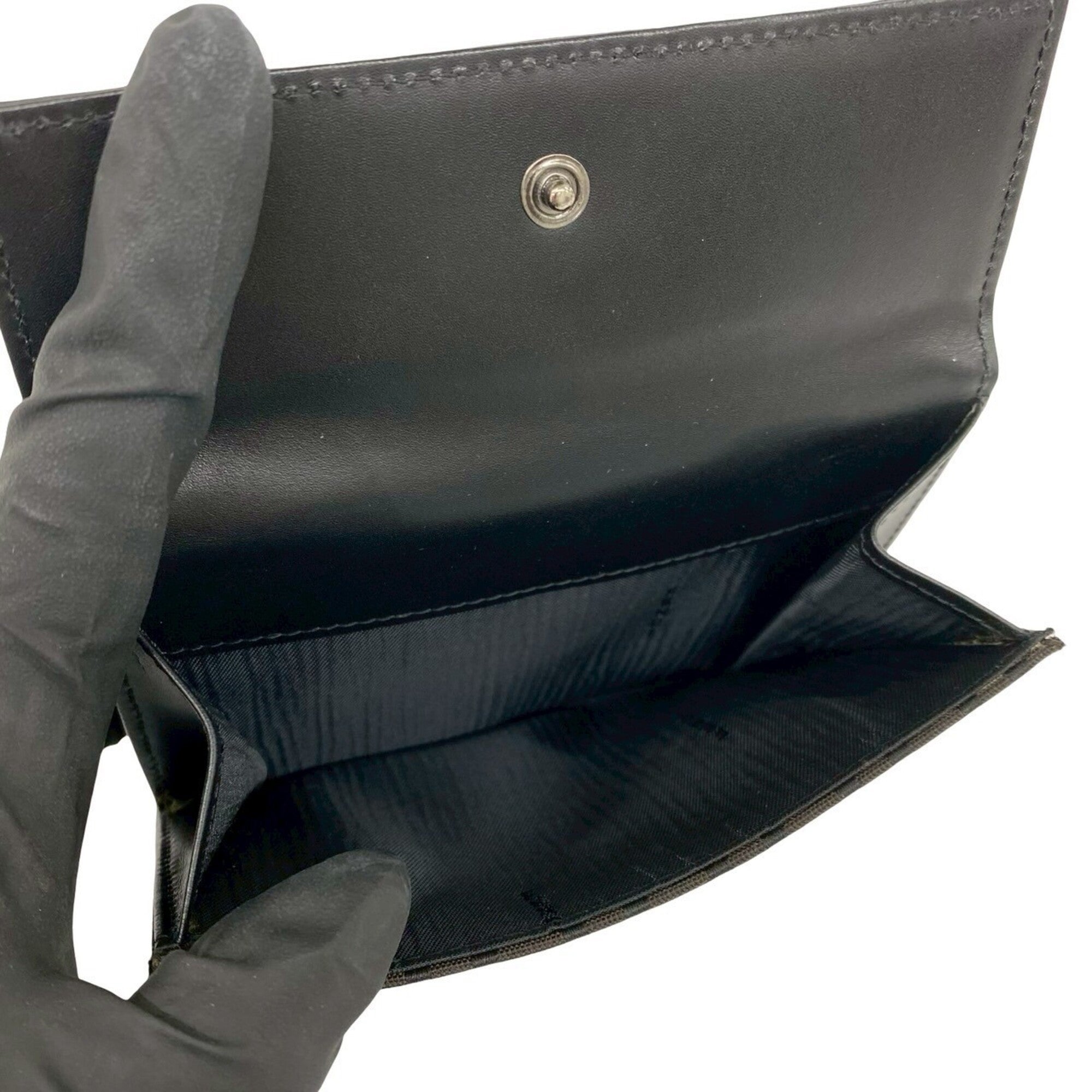 Fendi Black Brown Canvas Leather Wallet (Bi-Fold) (Pre-Owned)