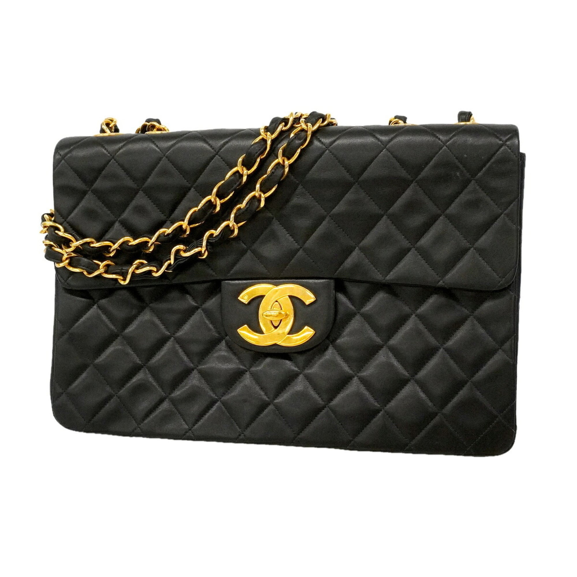 Chanel Black Leather Shoulder Bag (Pre-Owned)