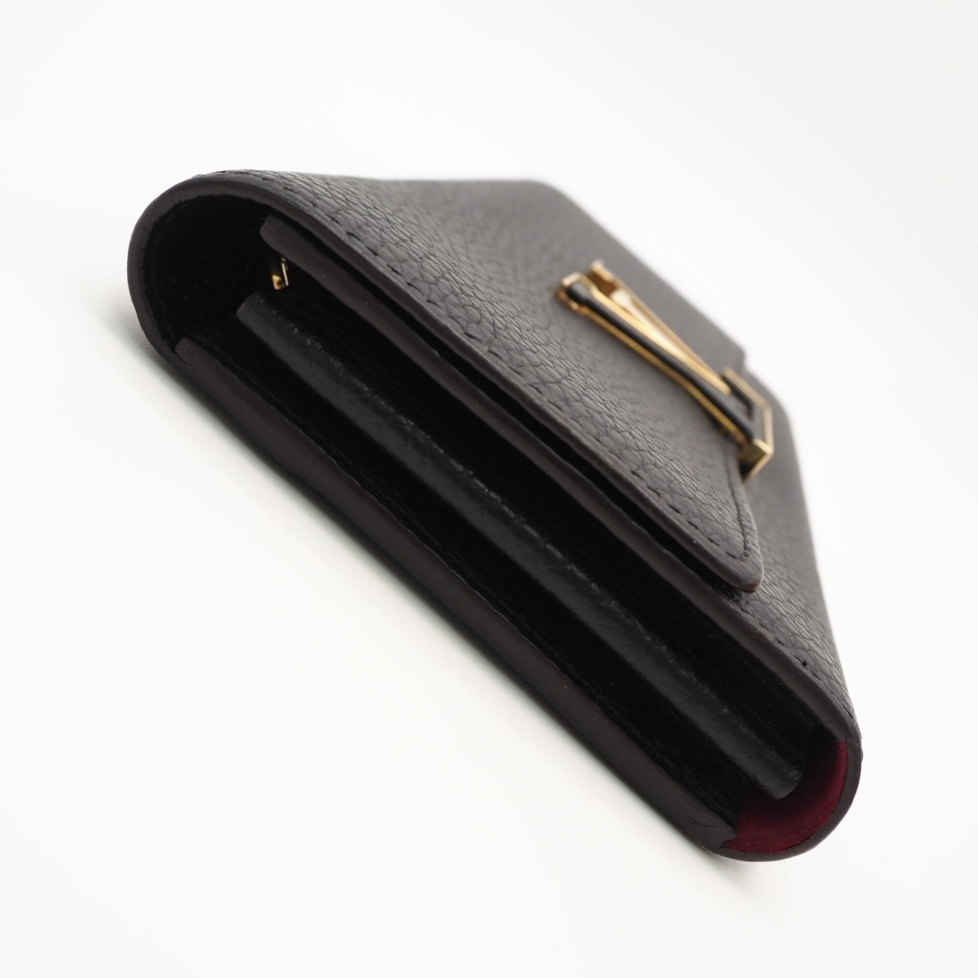 Louis Vuitton Black Noir Pink Leather Coin Purse/Coin Case (Pre-Owned)