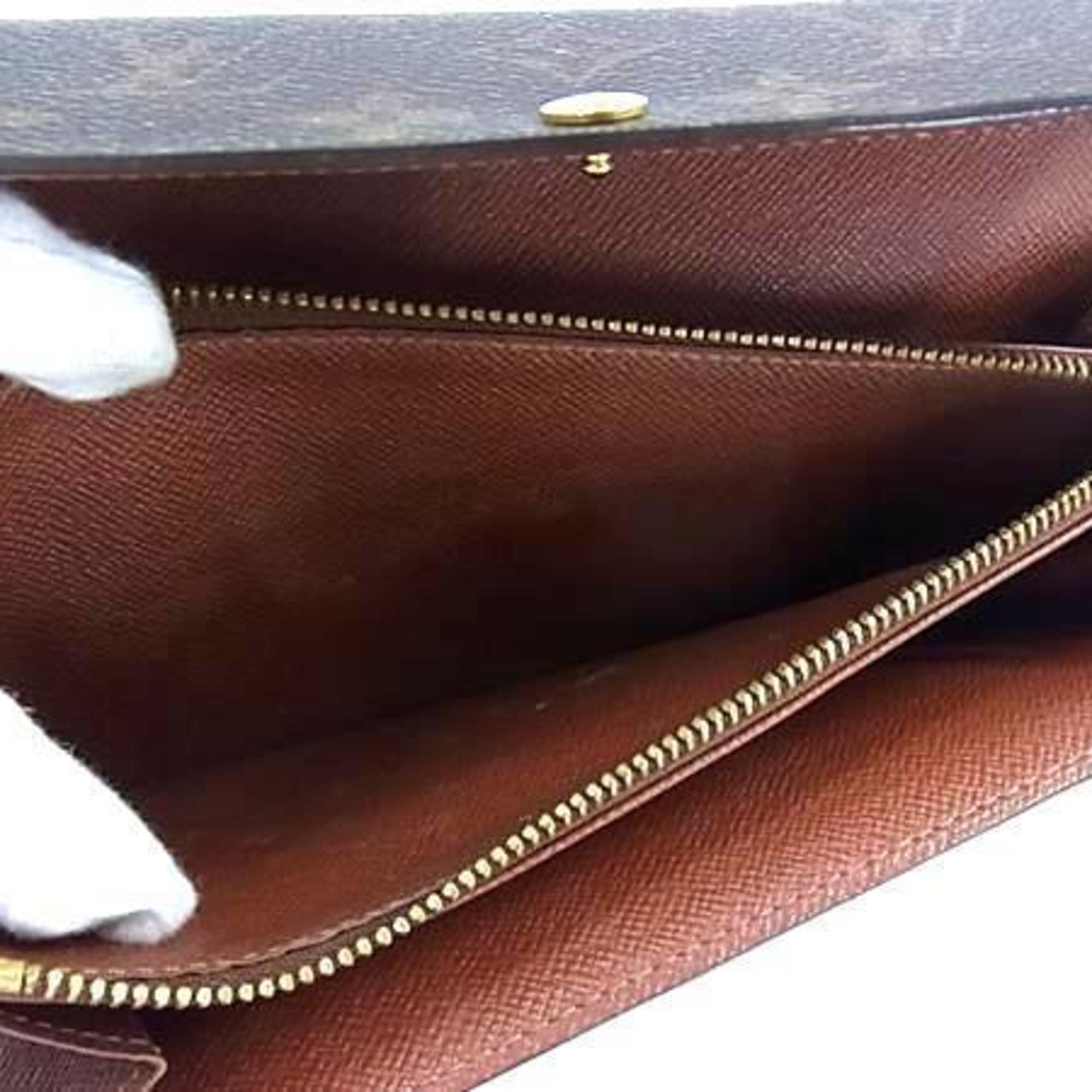 Louis Vuitton Monogram Brown Pvc Leather Long Wallet (Bi-Fold) (Pre-Owned)