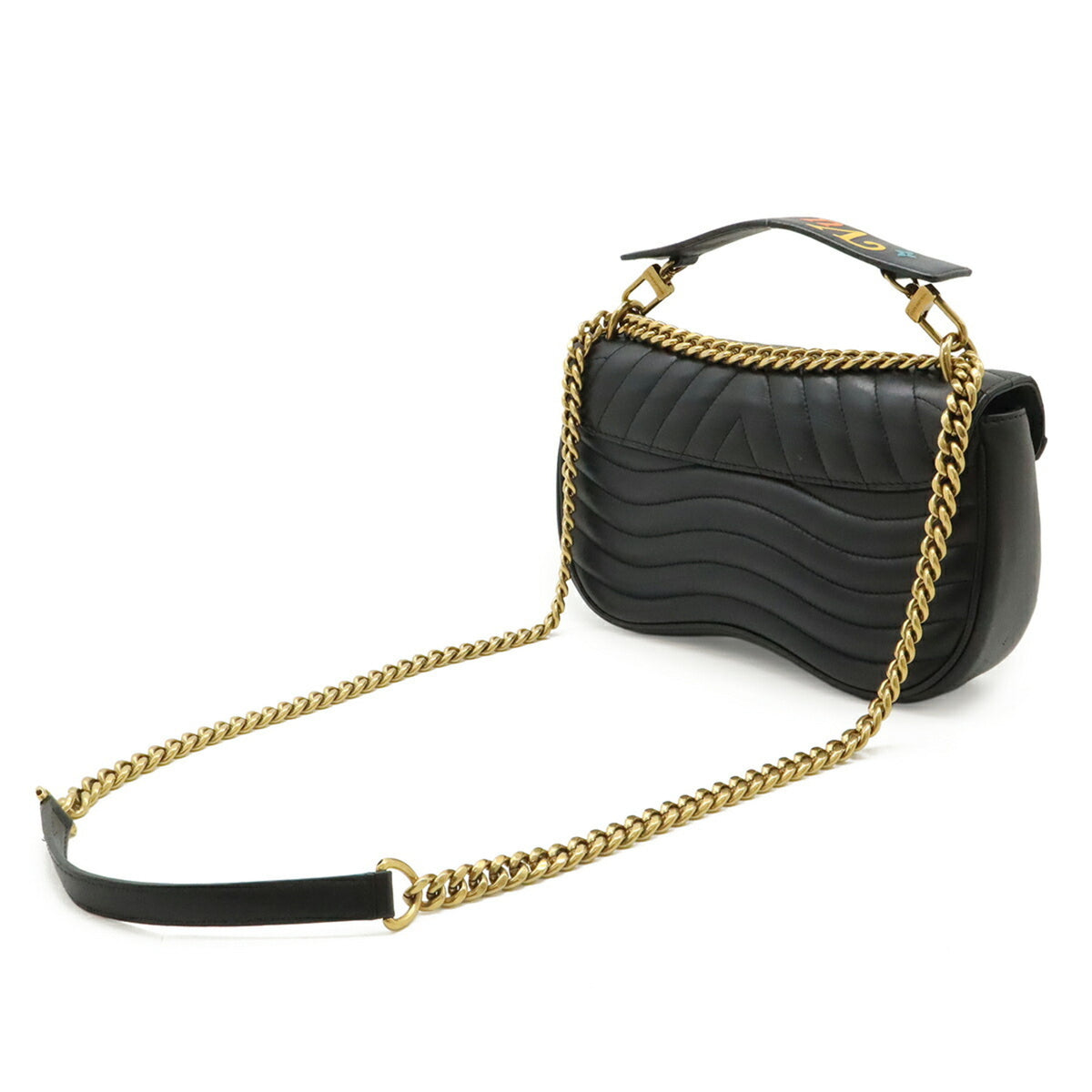 Louis Vuitton Noir Leather Shoulder Bag (Pre-Owned)