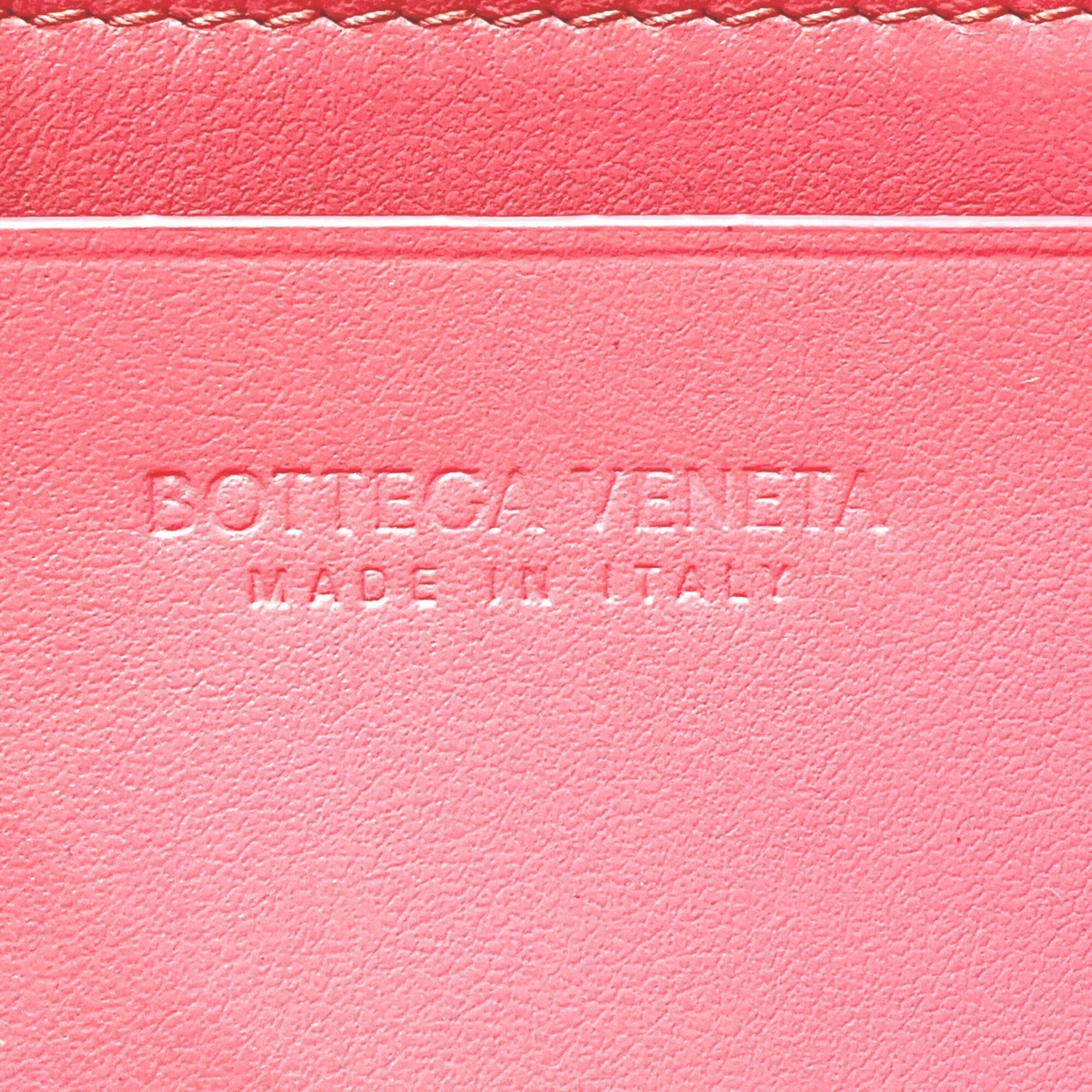 Bottega Veneta Pink Leather Long Wallet (Bi-Fold) (Pre-Owned)