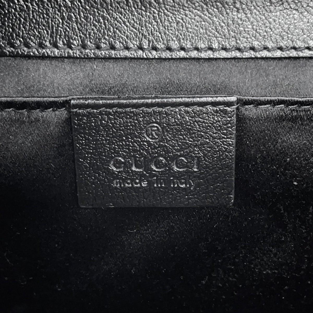 Gucci Black Spangles Leather Shoulder Bag (Pre-Owned)