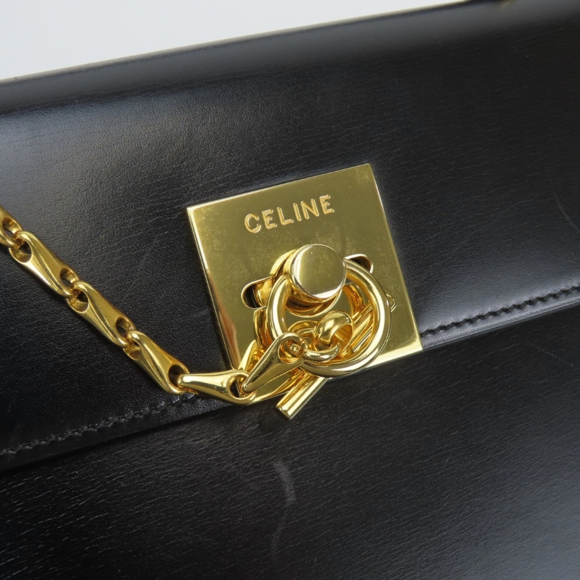 Celine Black Leather Handbag (Pre-Owned)