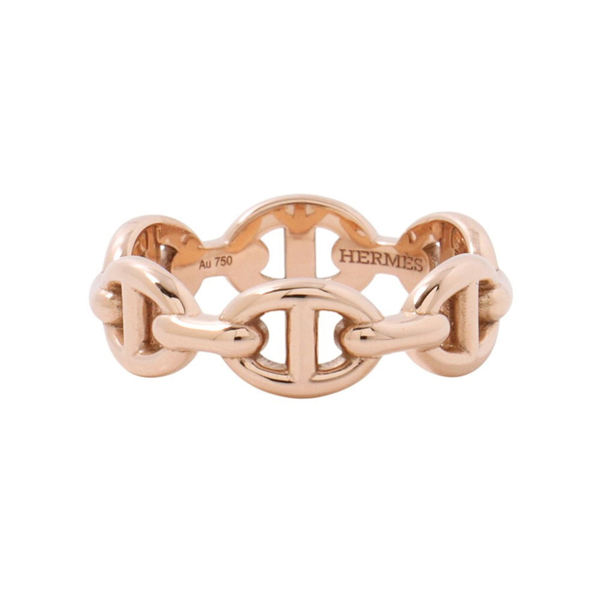 Hermes Pink Gold (18K) Band Ring (Pre-Owned)