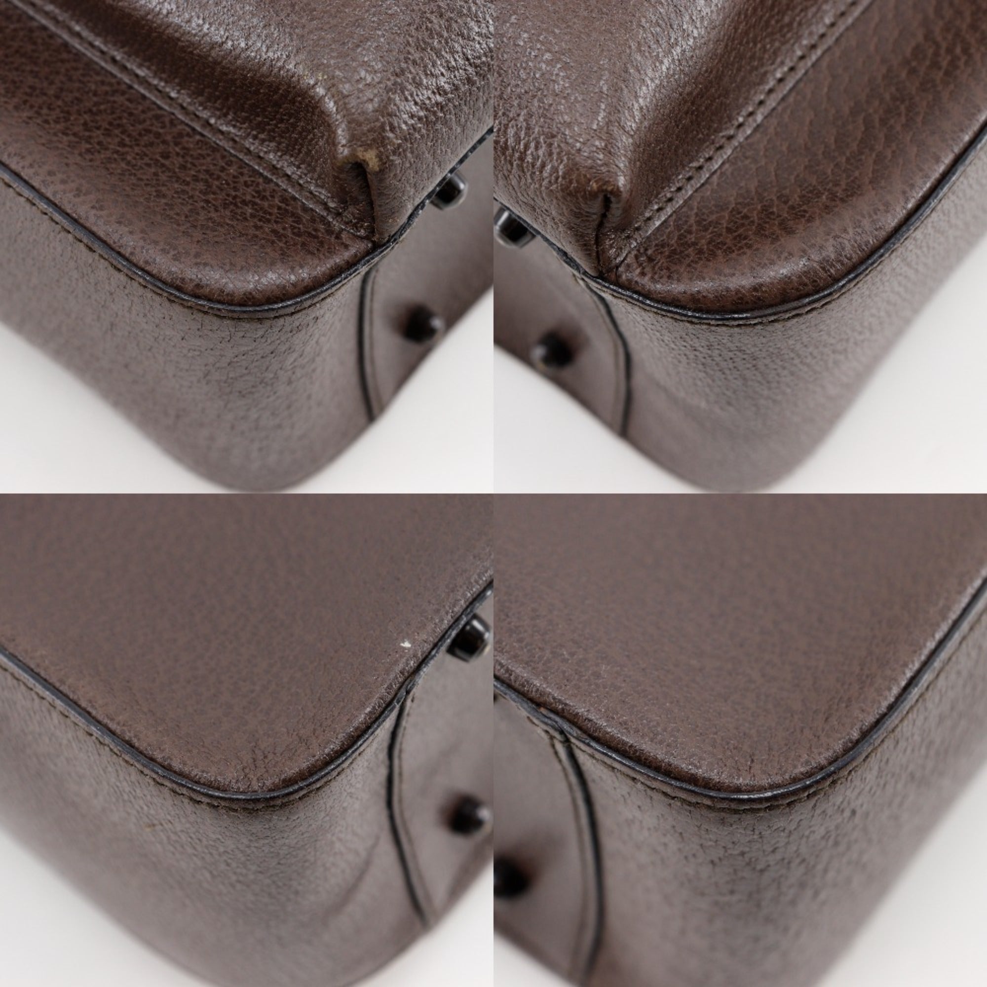 Gucci Brown Leather Handbag (Pre-Owned)