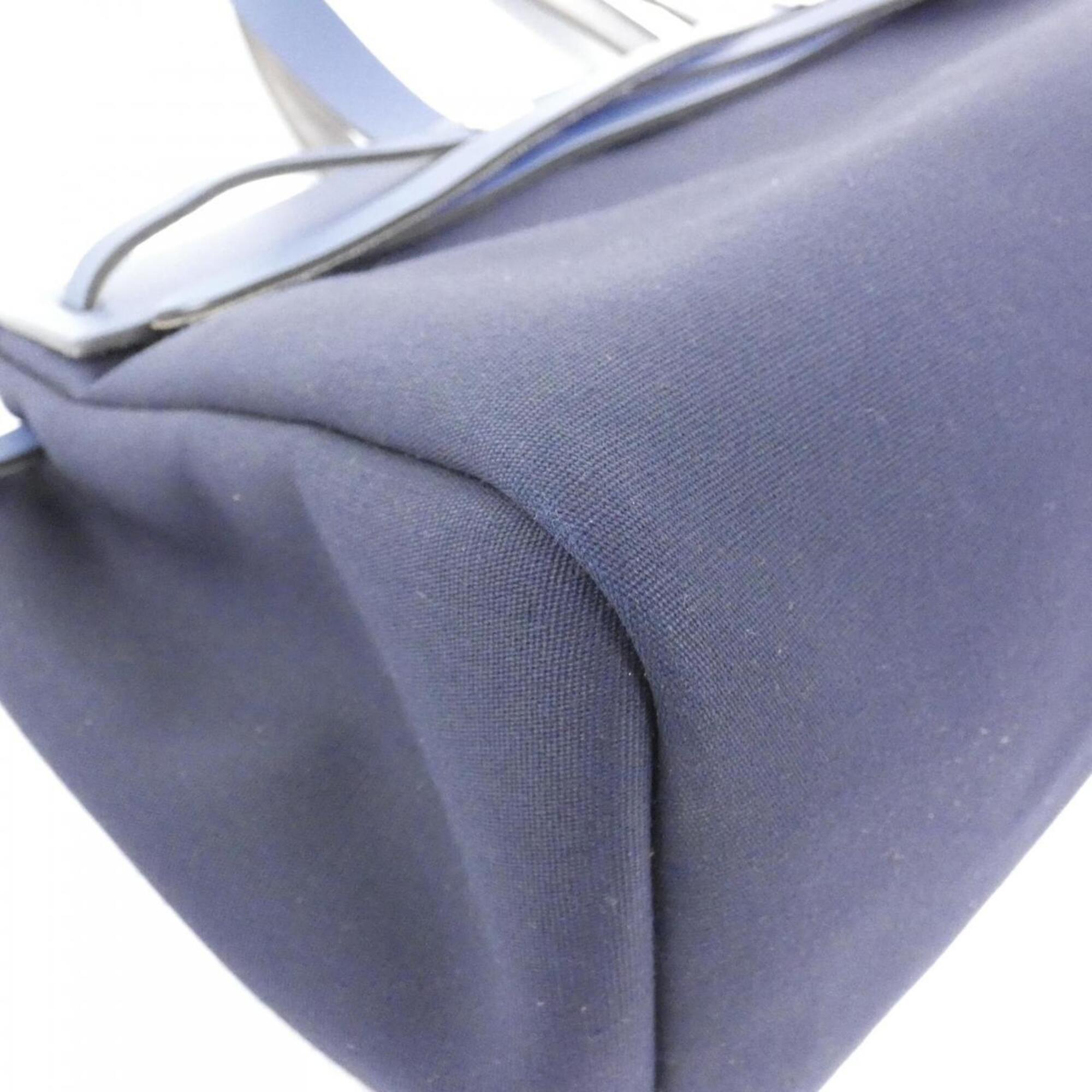 Hermes Blue Blue Royal Toile Officier Handbag (Pre-Owned)