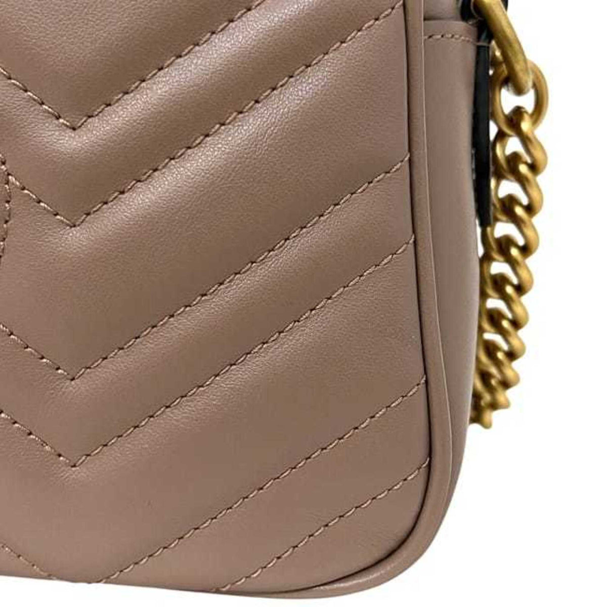 Gucci Beige Leather Shoulder Bag (Pre-Owned)