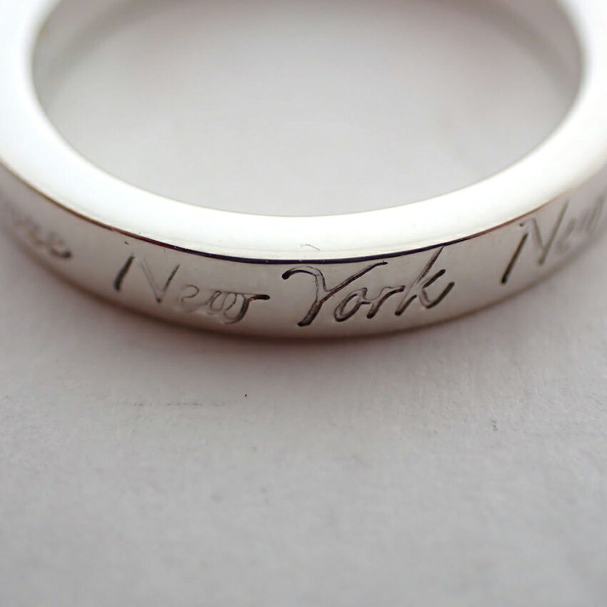 Tiffany Sterling Silver 925 Band Ring (Pre-Owned)
