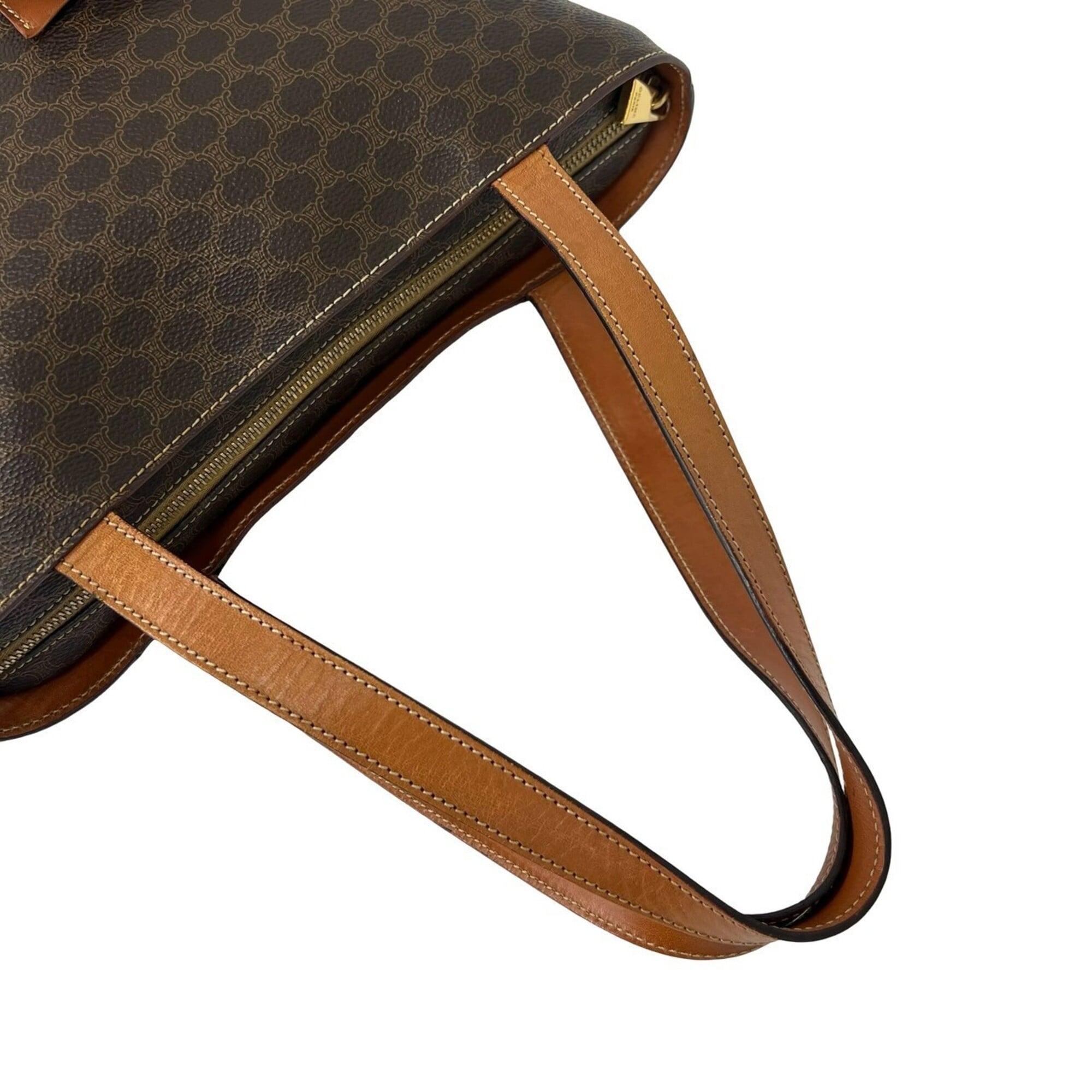 Celine Brown Pvc Leather Handbag Tote Bag (Pre-Owned)