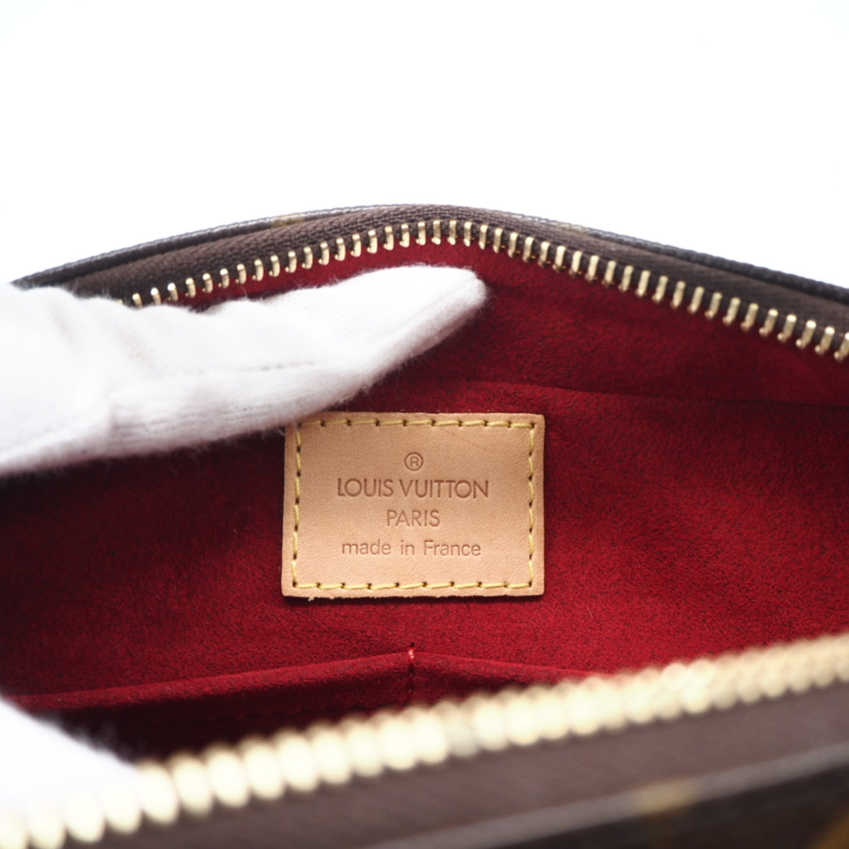 Louis Vuitton Beige Brown Coated Canvas Handbag (Pre-Owned)