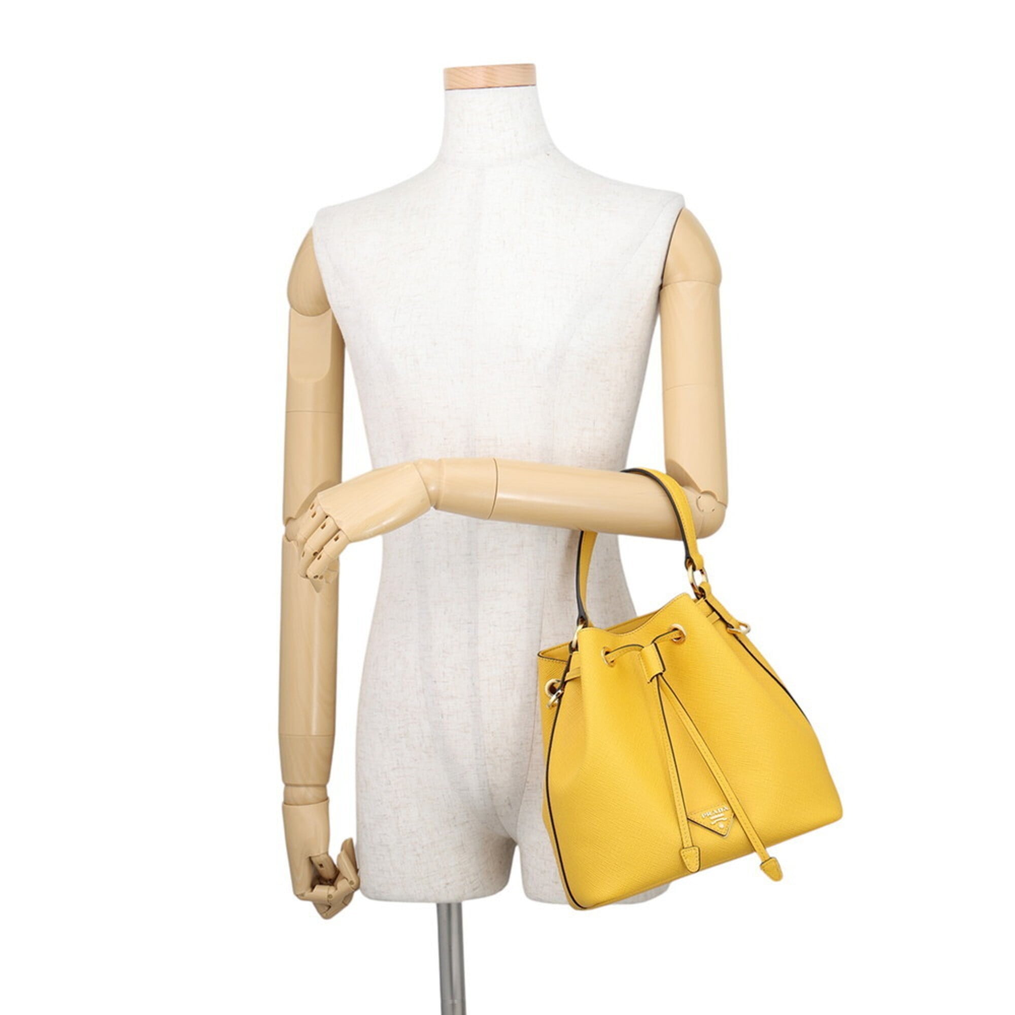 Prada Yellow Leather Handbag (Pre-Owned)