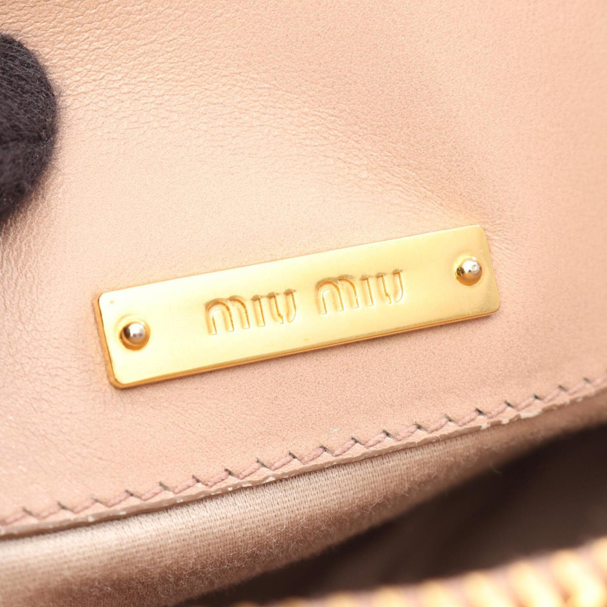 Miu Miu Matelasse Pink Leather Handbag Shoulder Bag (Pre-Owned)