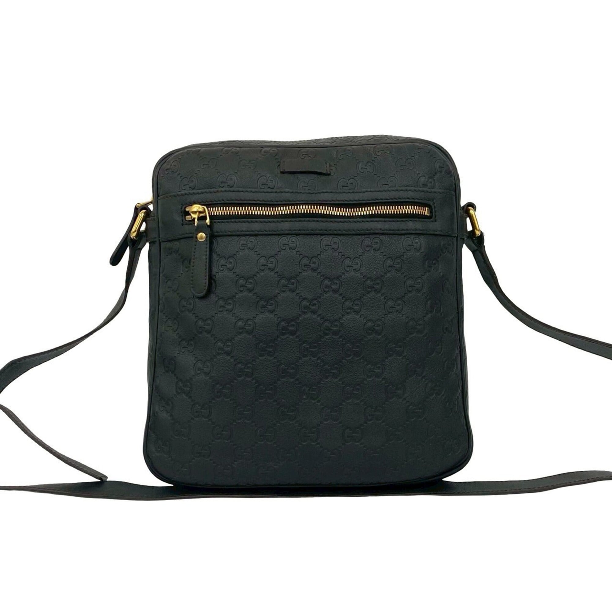 Gucci Brown Leather Pochette Shoulder Bag (Pre-Owned)