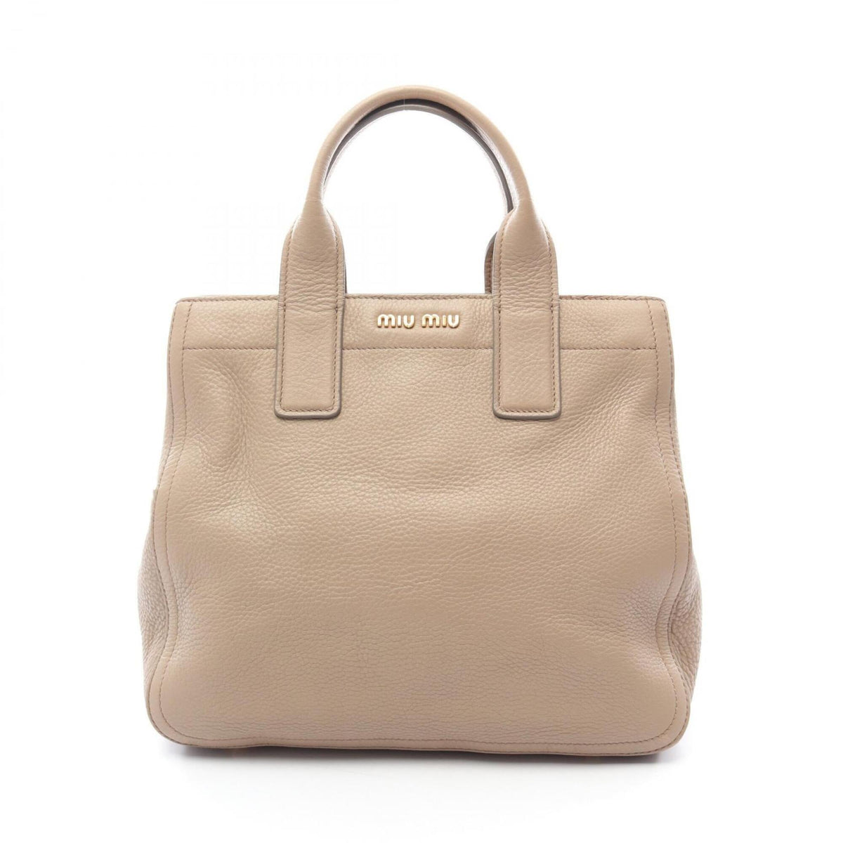 Miu Miu Beige Leather Handbag (Pre-Owned)