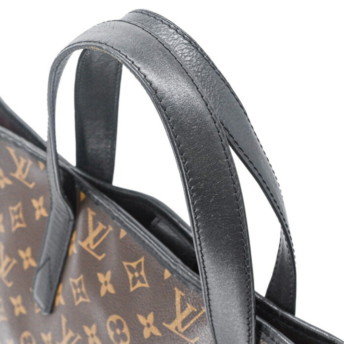 Louis Vuitton Black Brown Monogram Shoulder Bag Tote Bag (Pre-Owned)