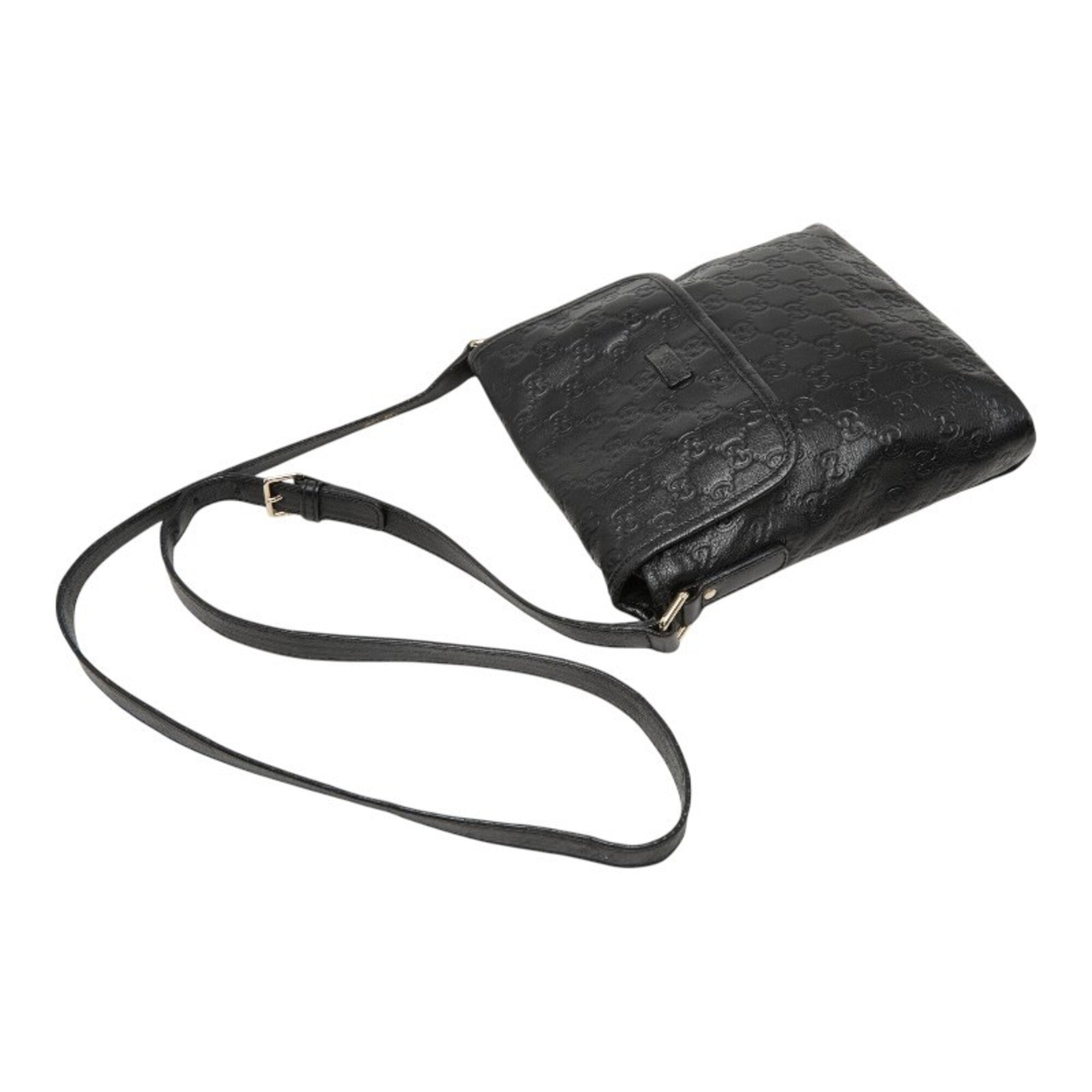 Gucci Black Pvc Leather Shoulder Bag (Pre-Owned)