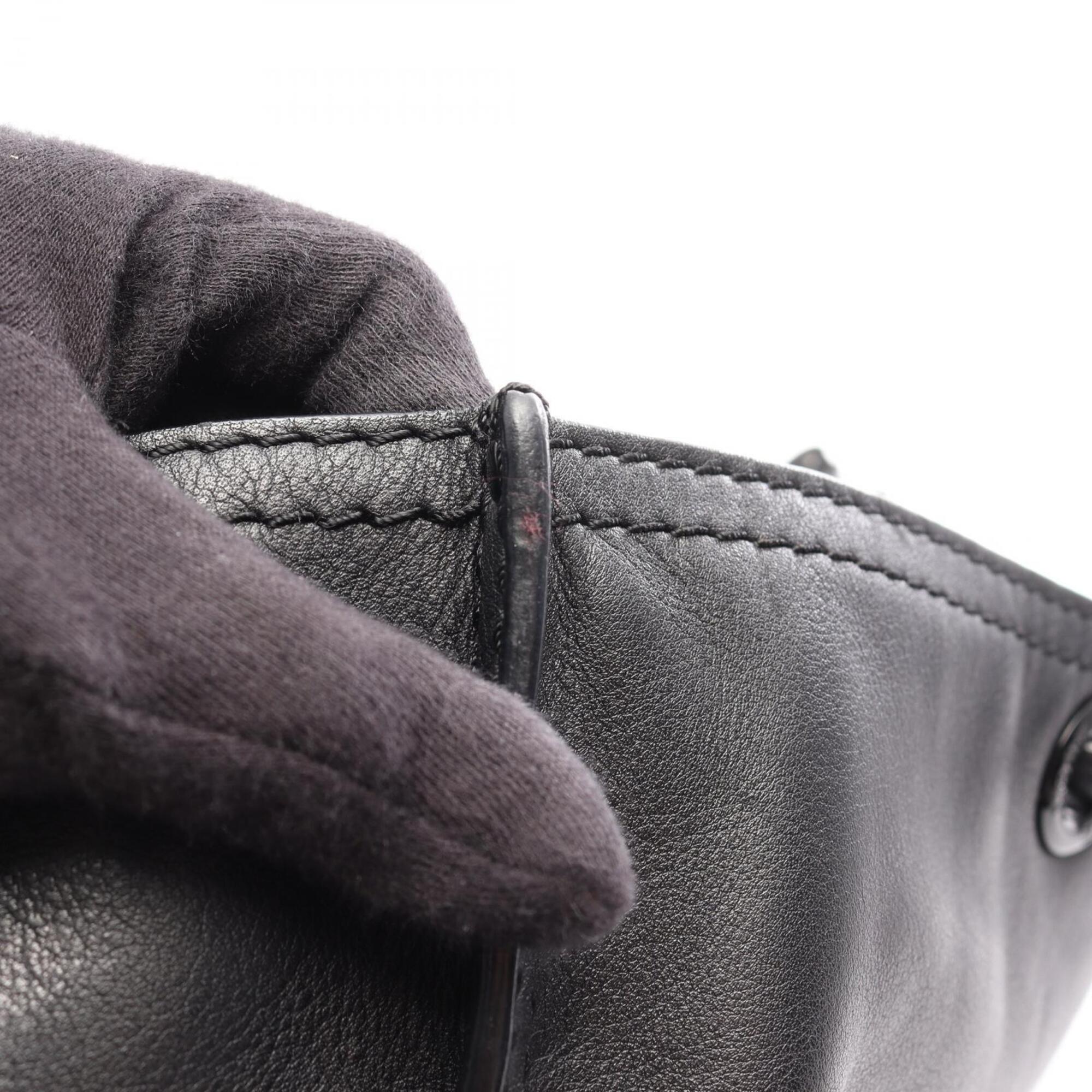 Loewe Black Leather Handbag Tote Bag (Pre-Owned)