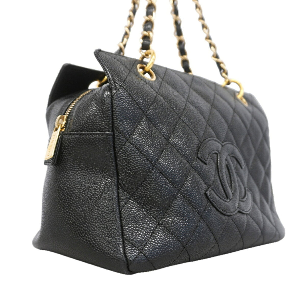 Chanel Black Grained Calfskin Tote Bag (Pre-Owned)