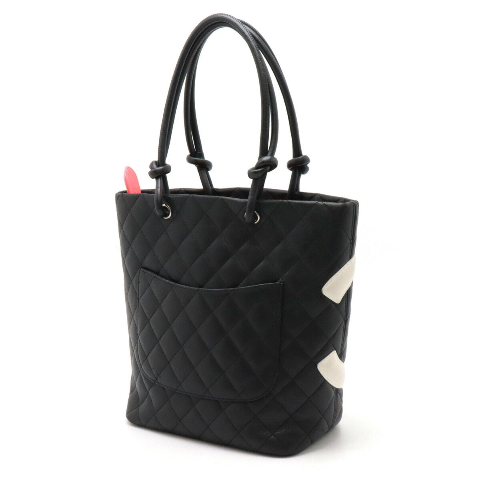 Chanel Black White Shoulder Bag Tote Bag (Pre-Owned)