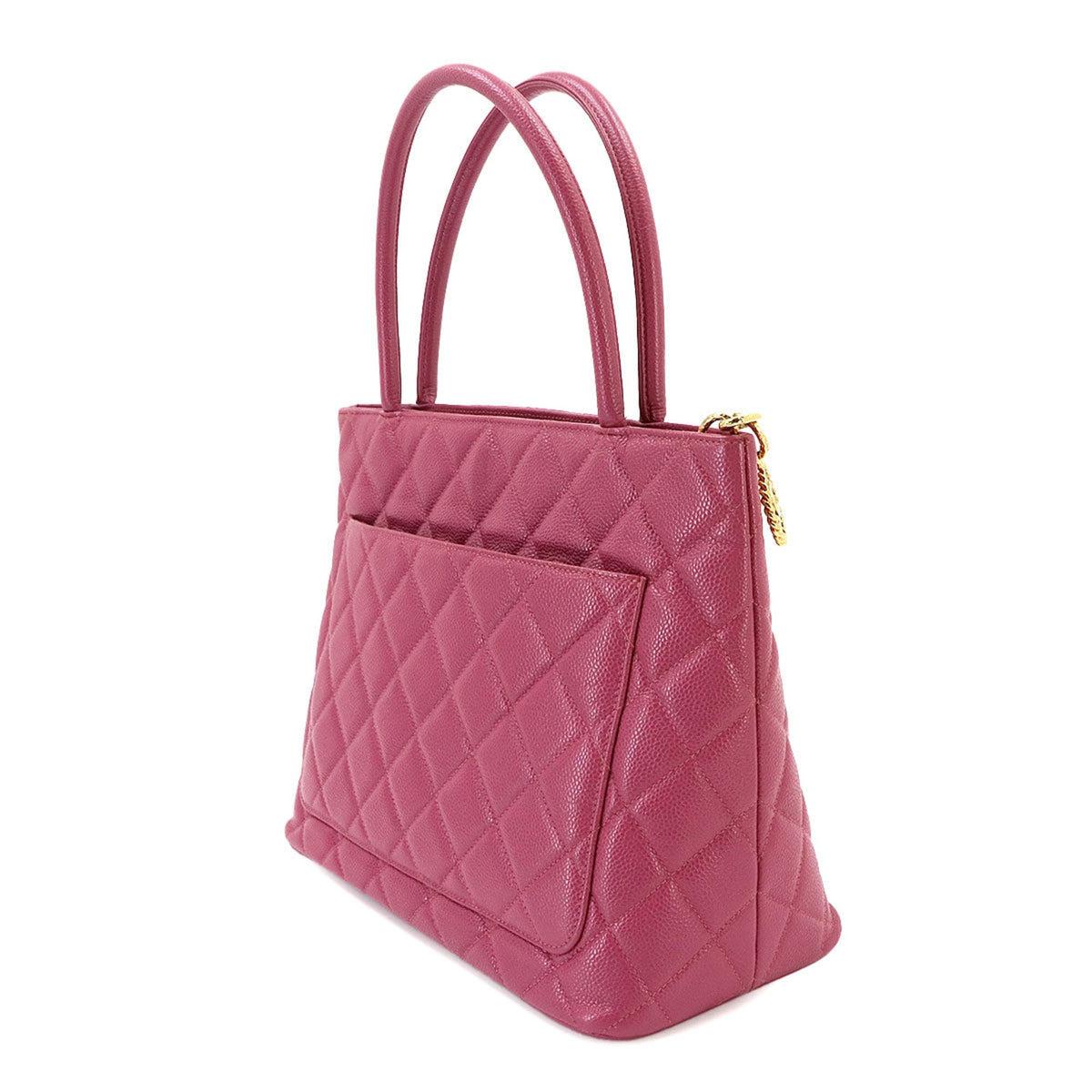 Chanel Pink Grained Calfskin Handbag Tote Bag (Pre-Owned)