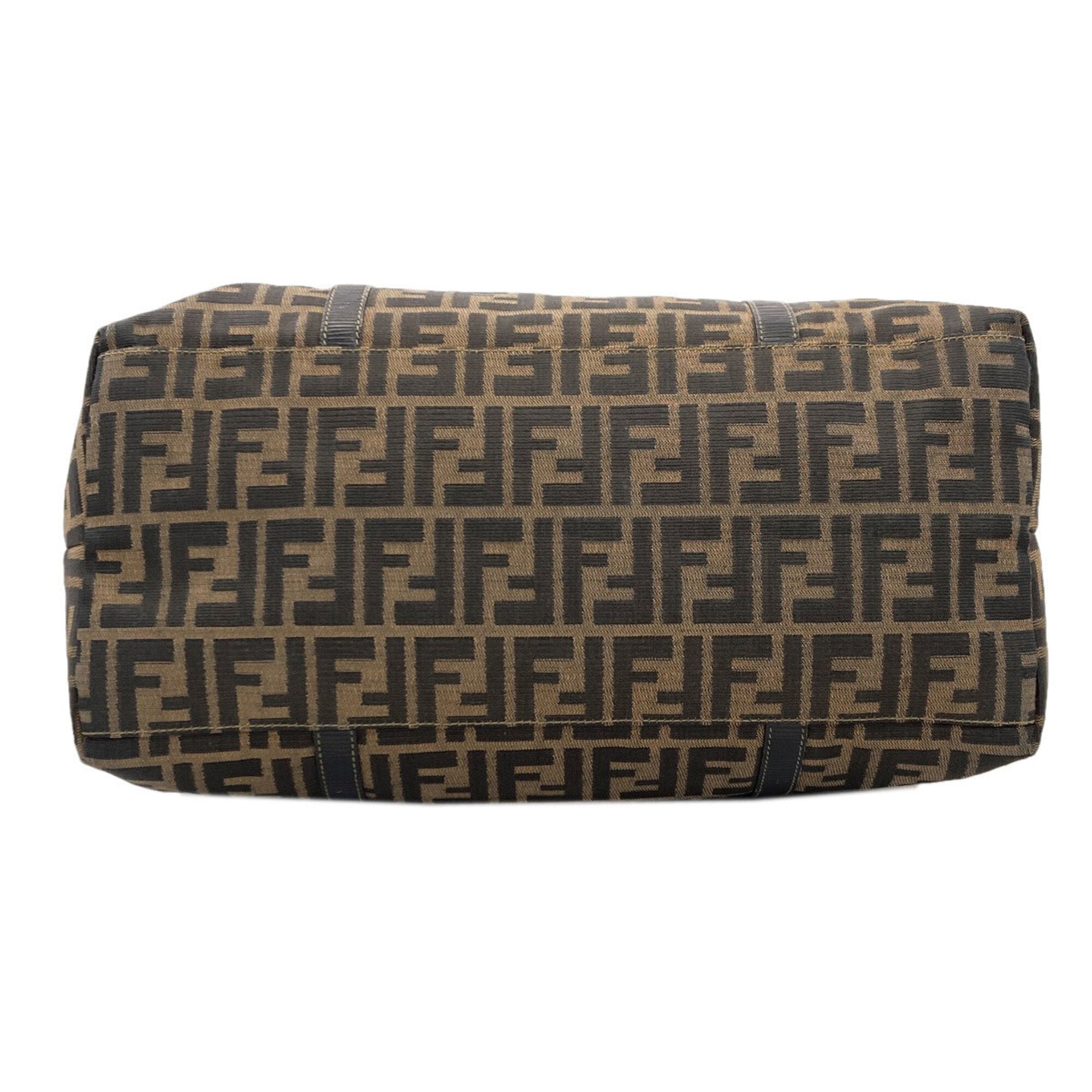 Fendi Black Brown Canvas Tote Bag (Pre-Owned)