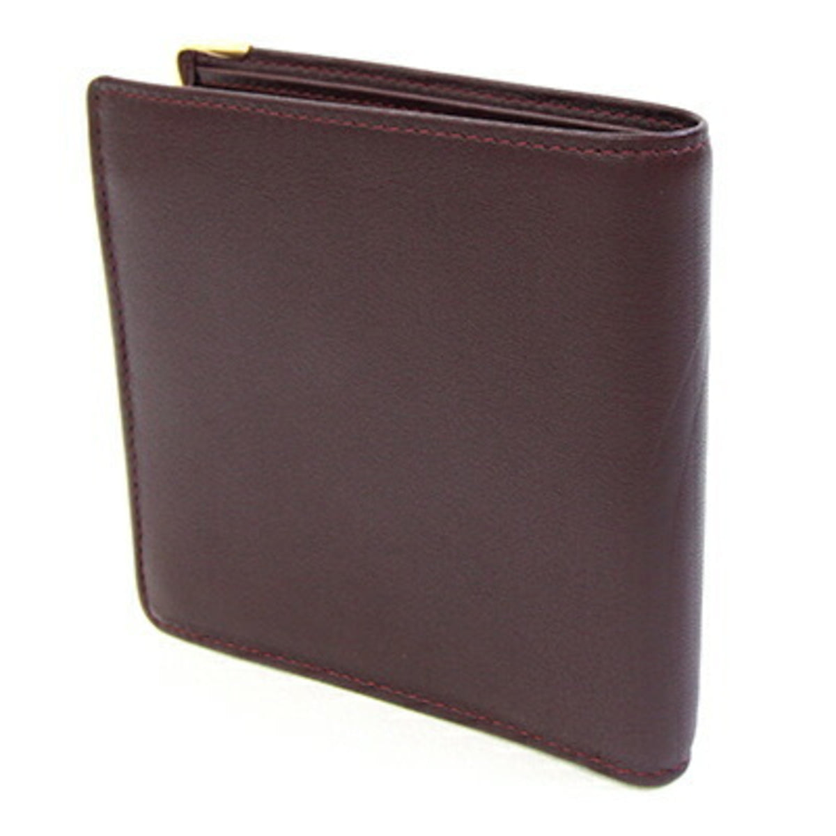Cartier Must Bordeaux Leather Wallet (Bi-Fold) (Pre-Owned)
