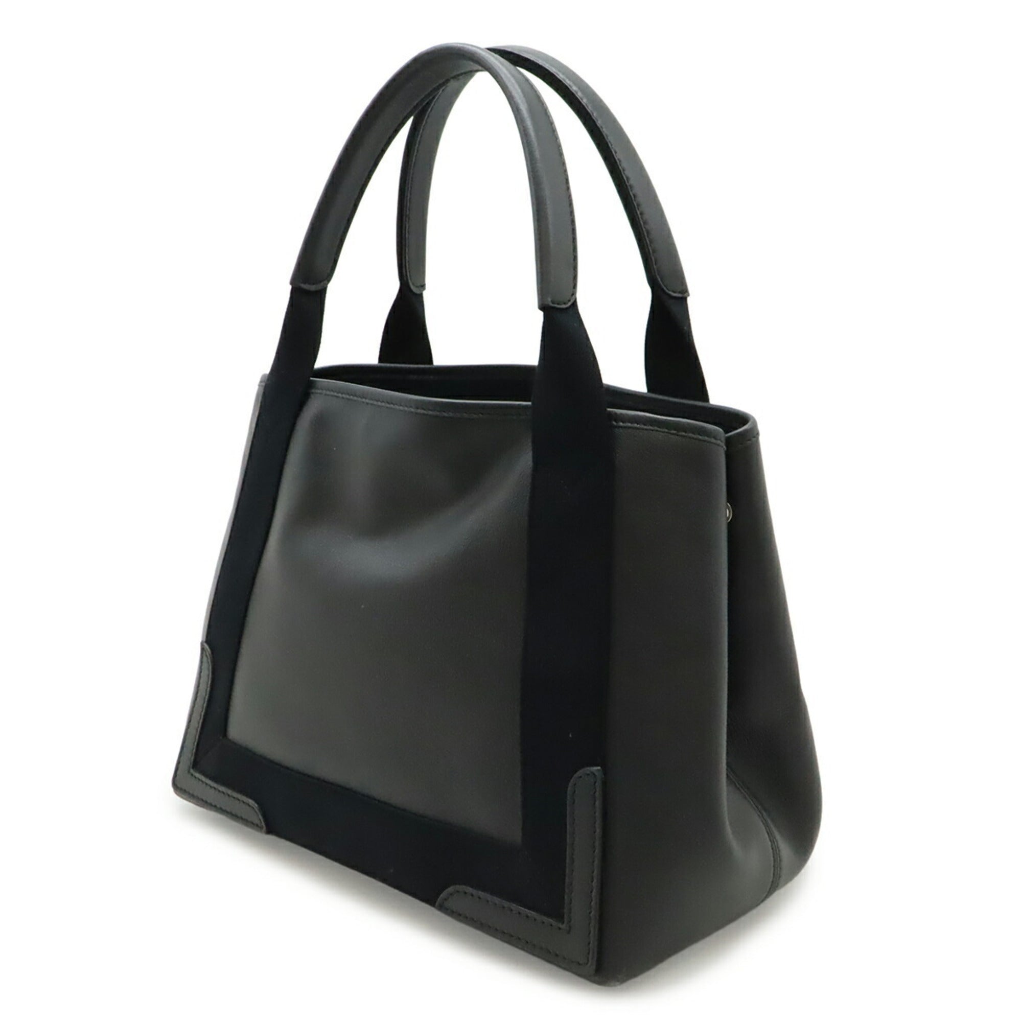 Balenciaga Black Leather Handbag Pouch Tote Bag (Pre-Owned)