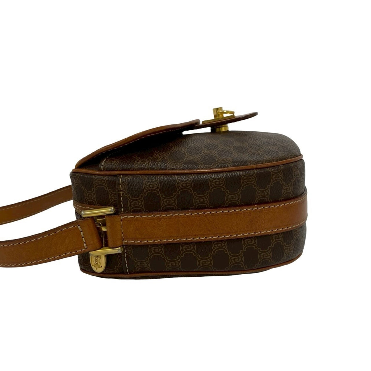 Celine Brown Leather Pvc Pochette Shoulder Bag (Pre-Owned)