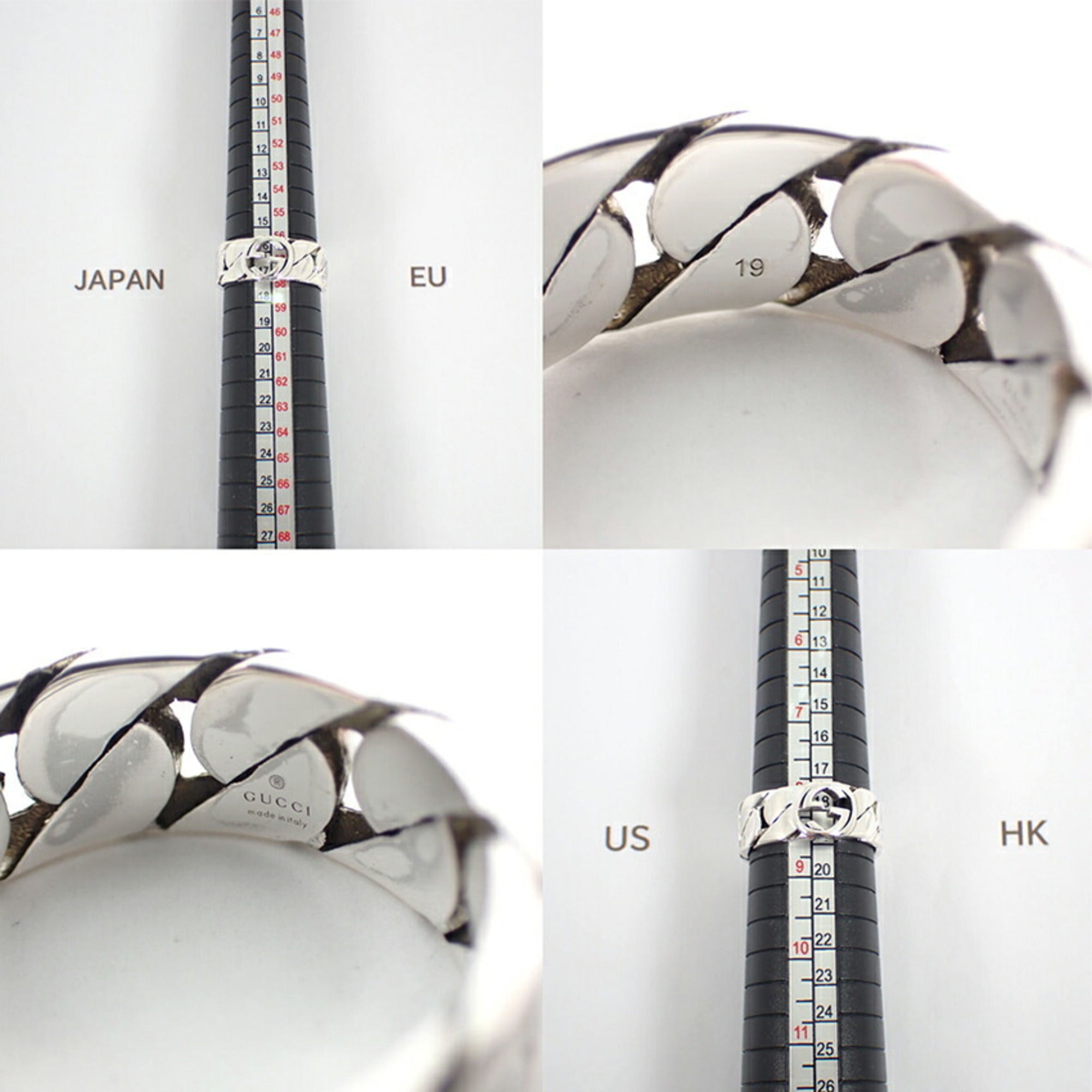 Gucci Sterling Silver 925 Band Ring (Pre-Owned)