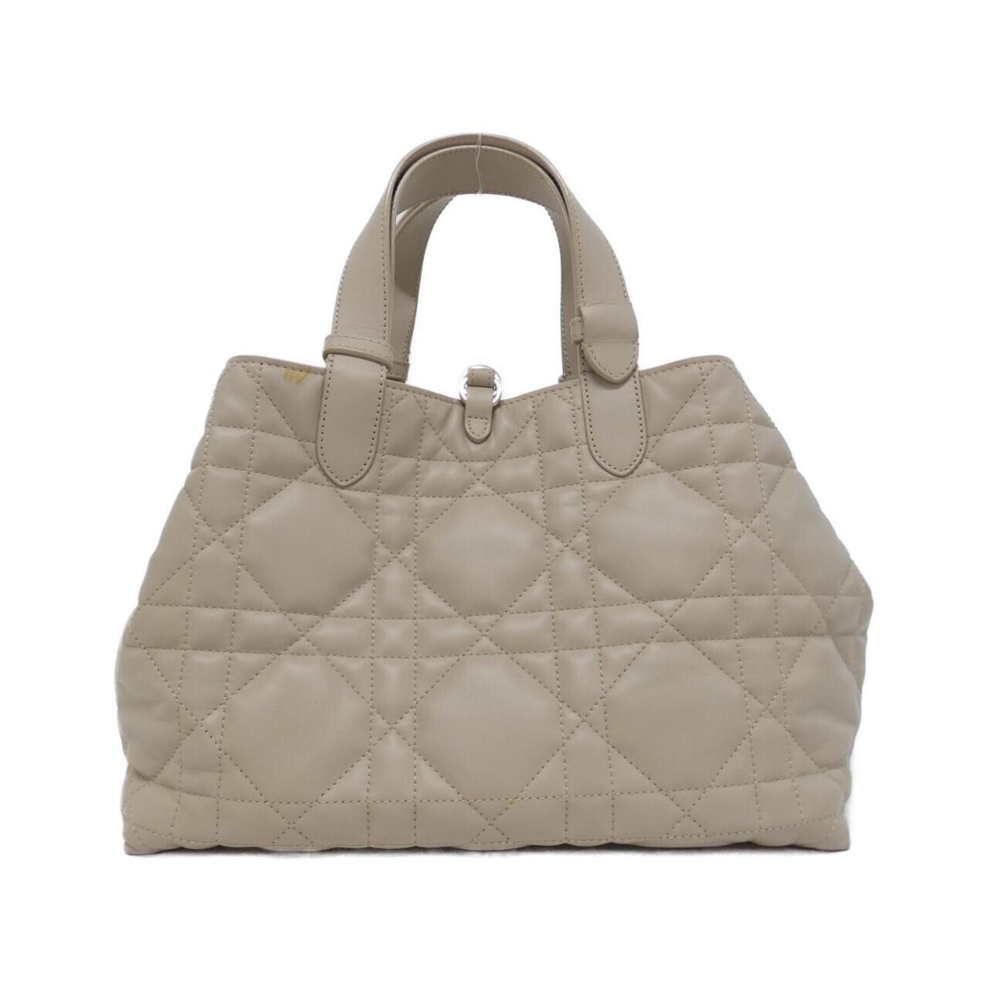 Christian Dior Beige Leather Handbag (Pre-Owned)
