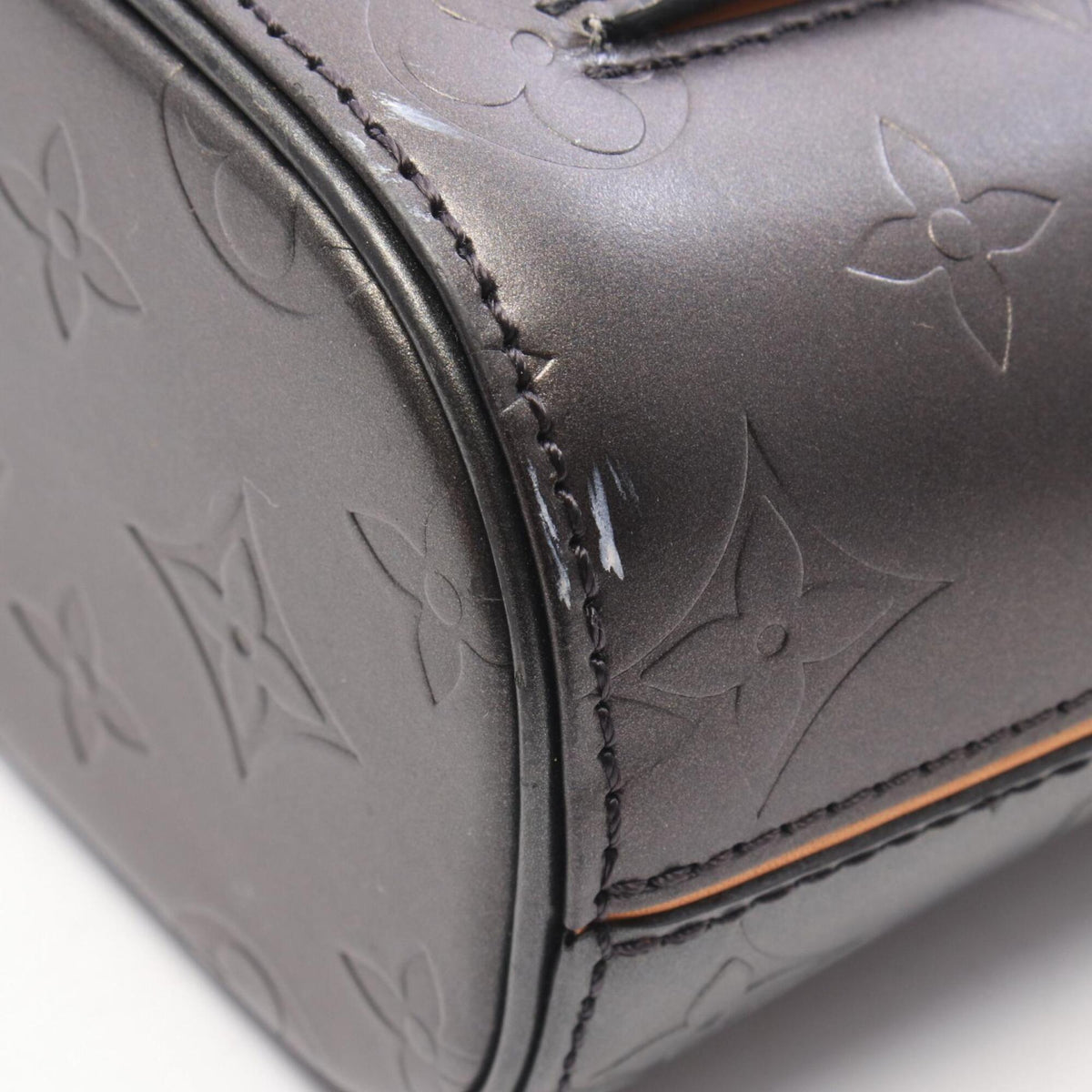 Louis Vuitton Black Noir Monogram Mat Leather Handbag Shoulder Bag (Pre-Owned)
