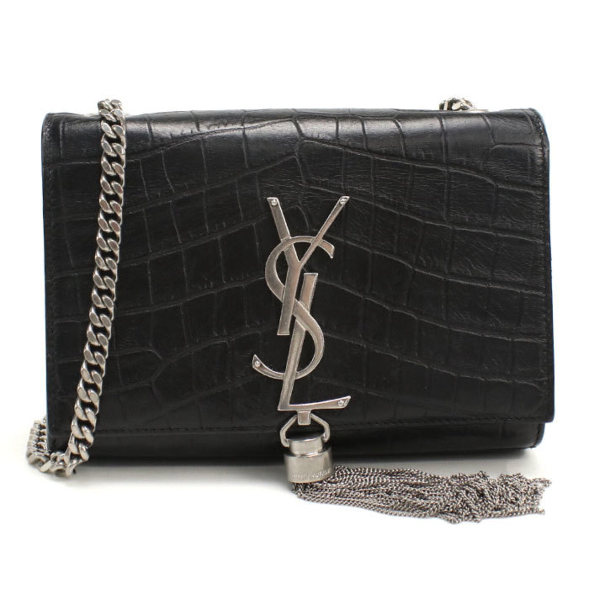Saint Laurent Black Leather Shoulder Bag (Pre-Owned)