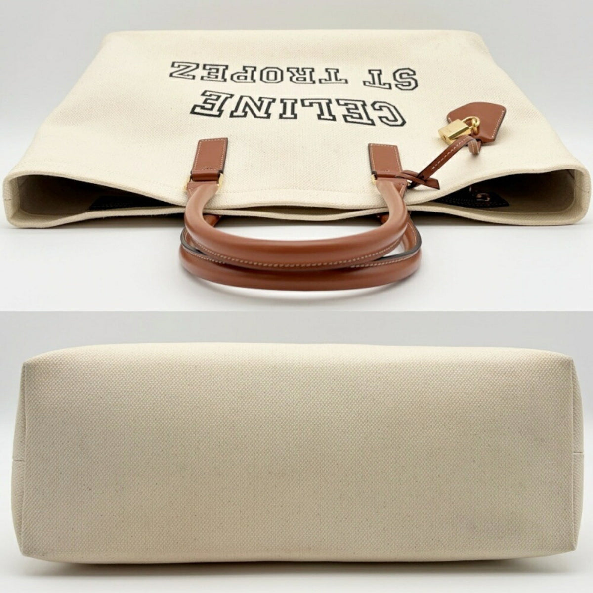 Celine Canvas Leather Tote Bag (Pre-Owned)