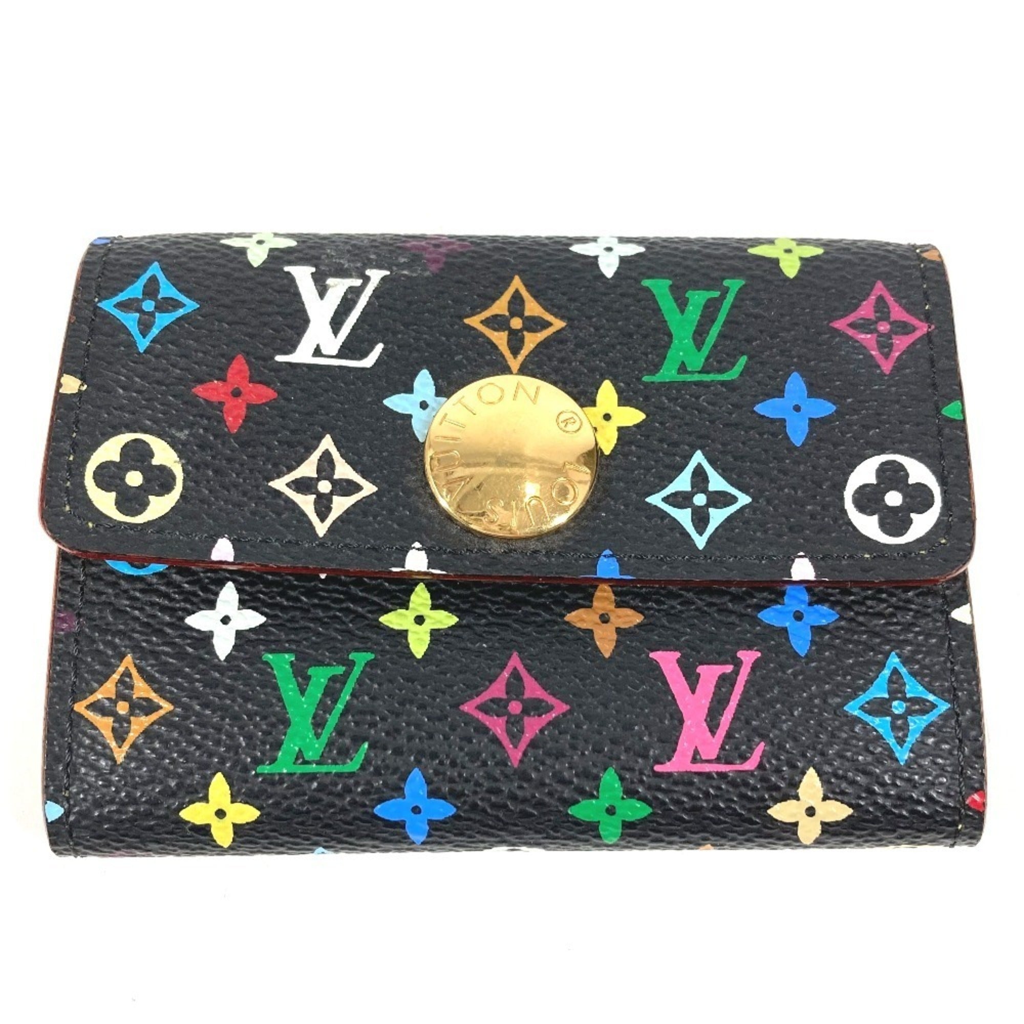 Louis Vuitton Black Monogram Multi-Color Noir Monogram Multicolore Coin Purse/Coin Case (Pre-Owned)