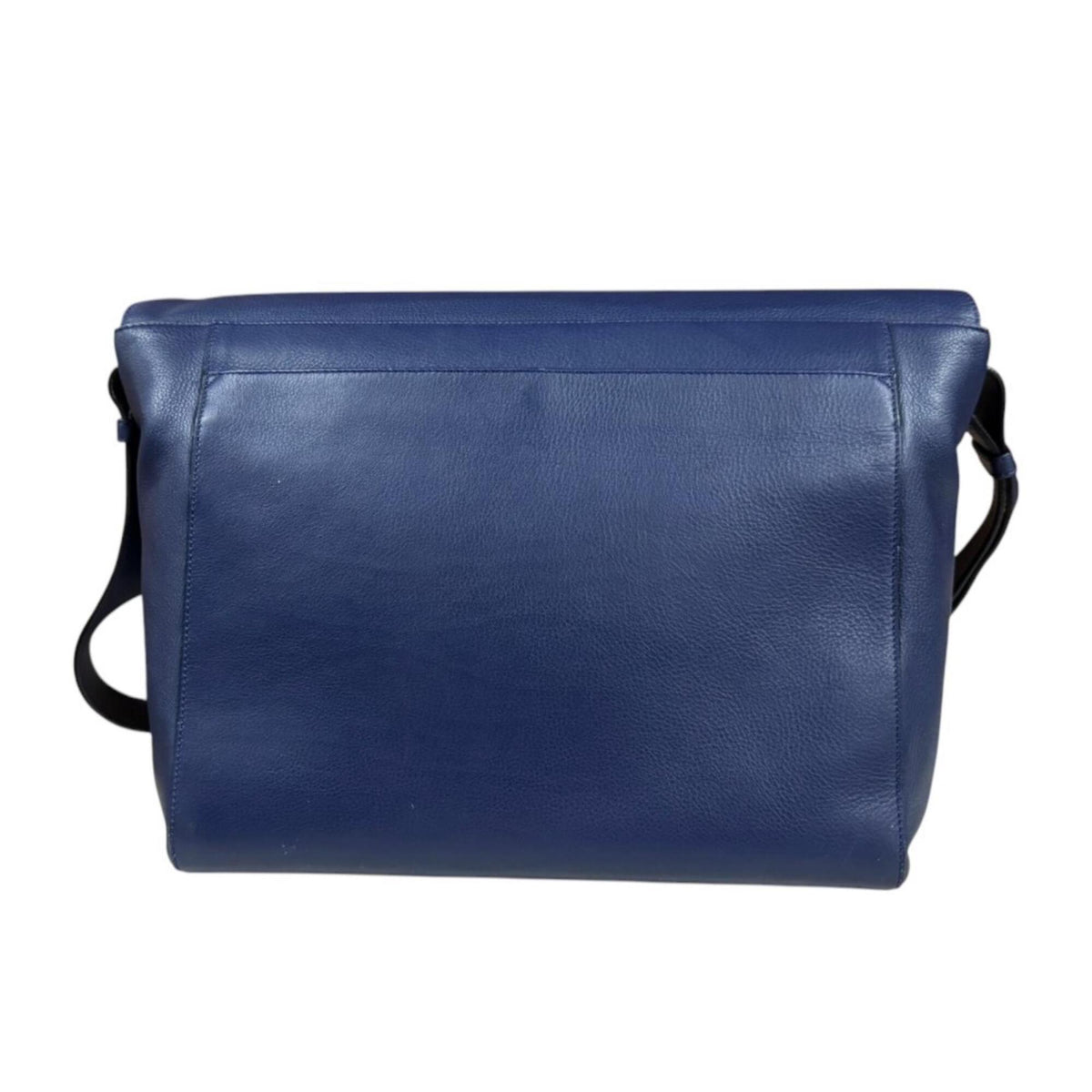 Loewe Anton Navy Leather Messenger Bag Shoulder Bag (Pre-Owned)