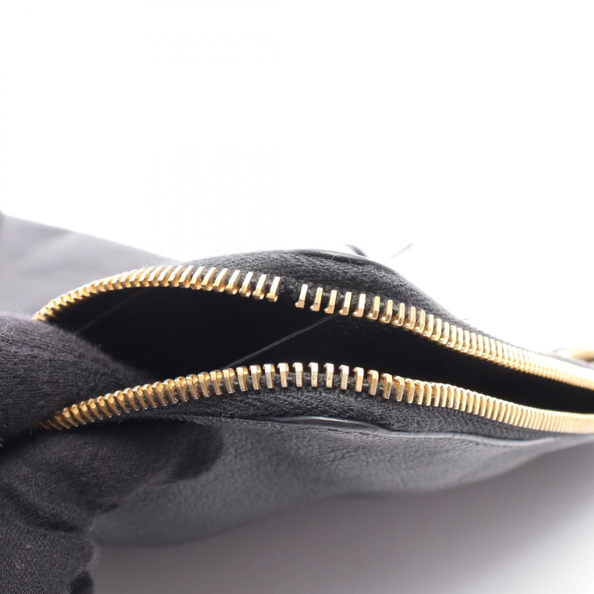 Balenciaga Black Leather Clutch Bag Handbag (Pre-Owned)